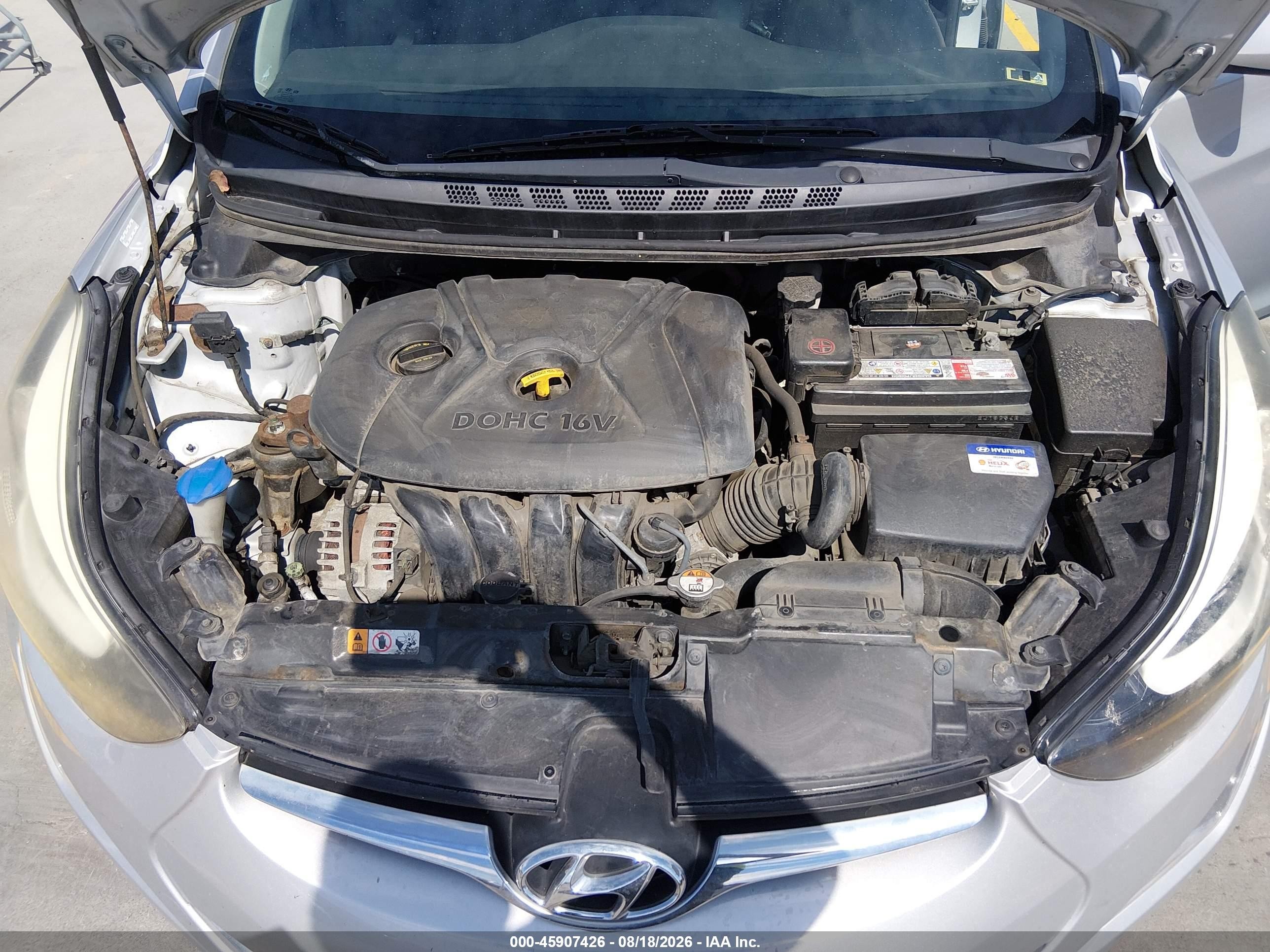 2014 Hyundai Elantra Se Silver vin: KMHDH4AE2EU084037