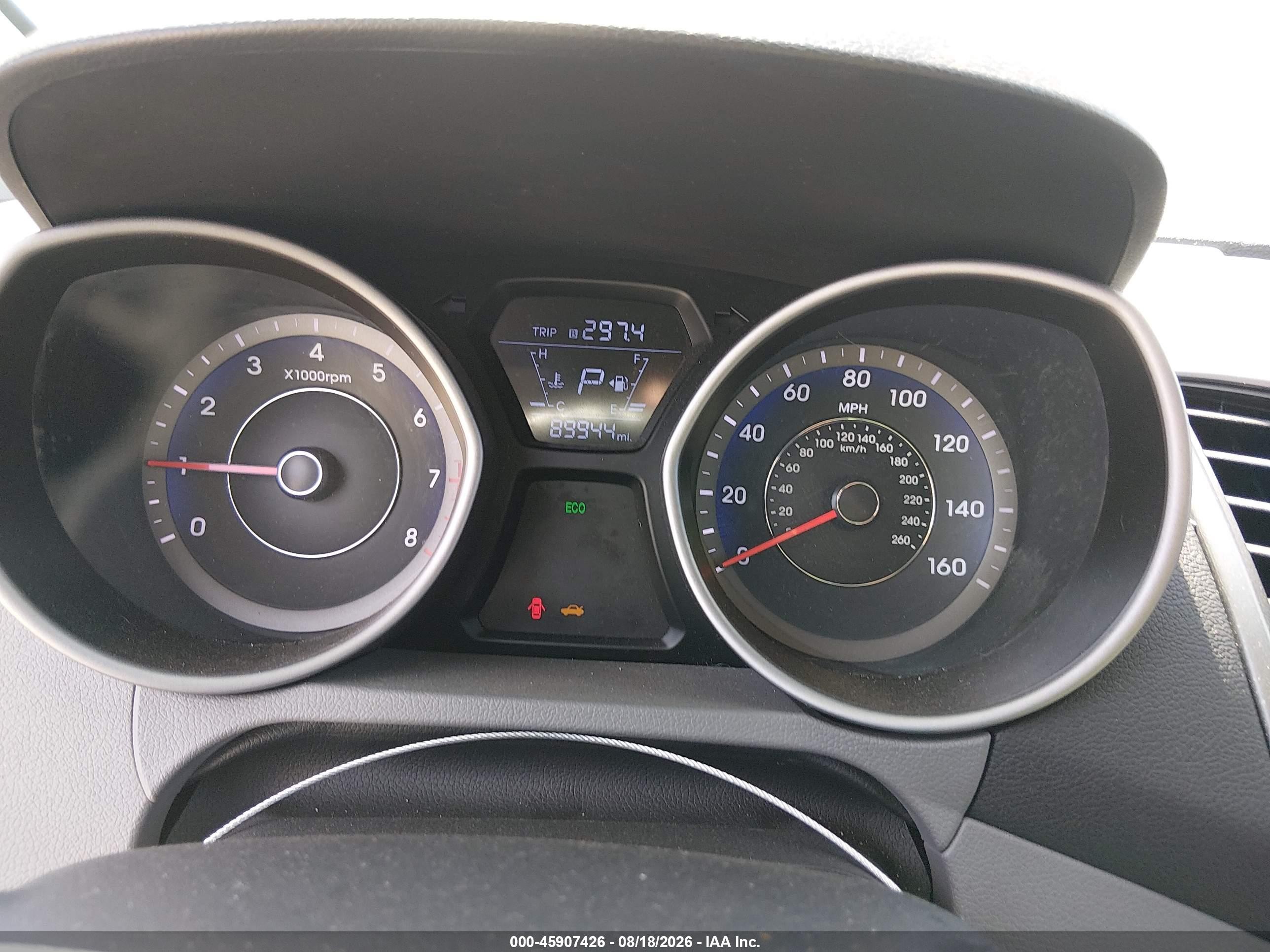 2014 Hyundai Elantra Se Silver vin: KMHDH4AE2EU084037