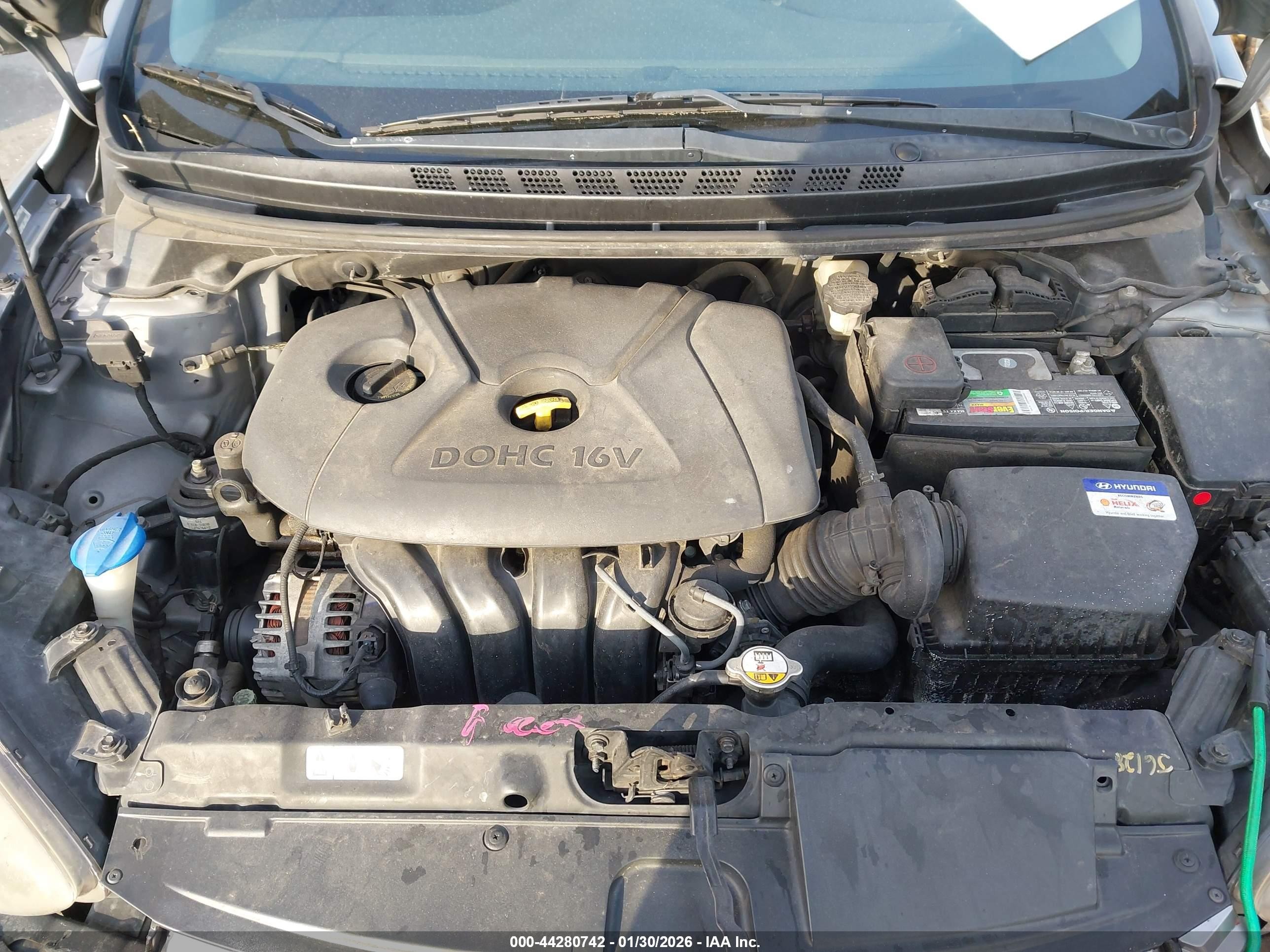 2014 Hyundai Elantra Se Beige vin: KMHDH4AE2EU091439