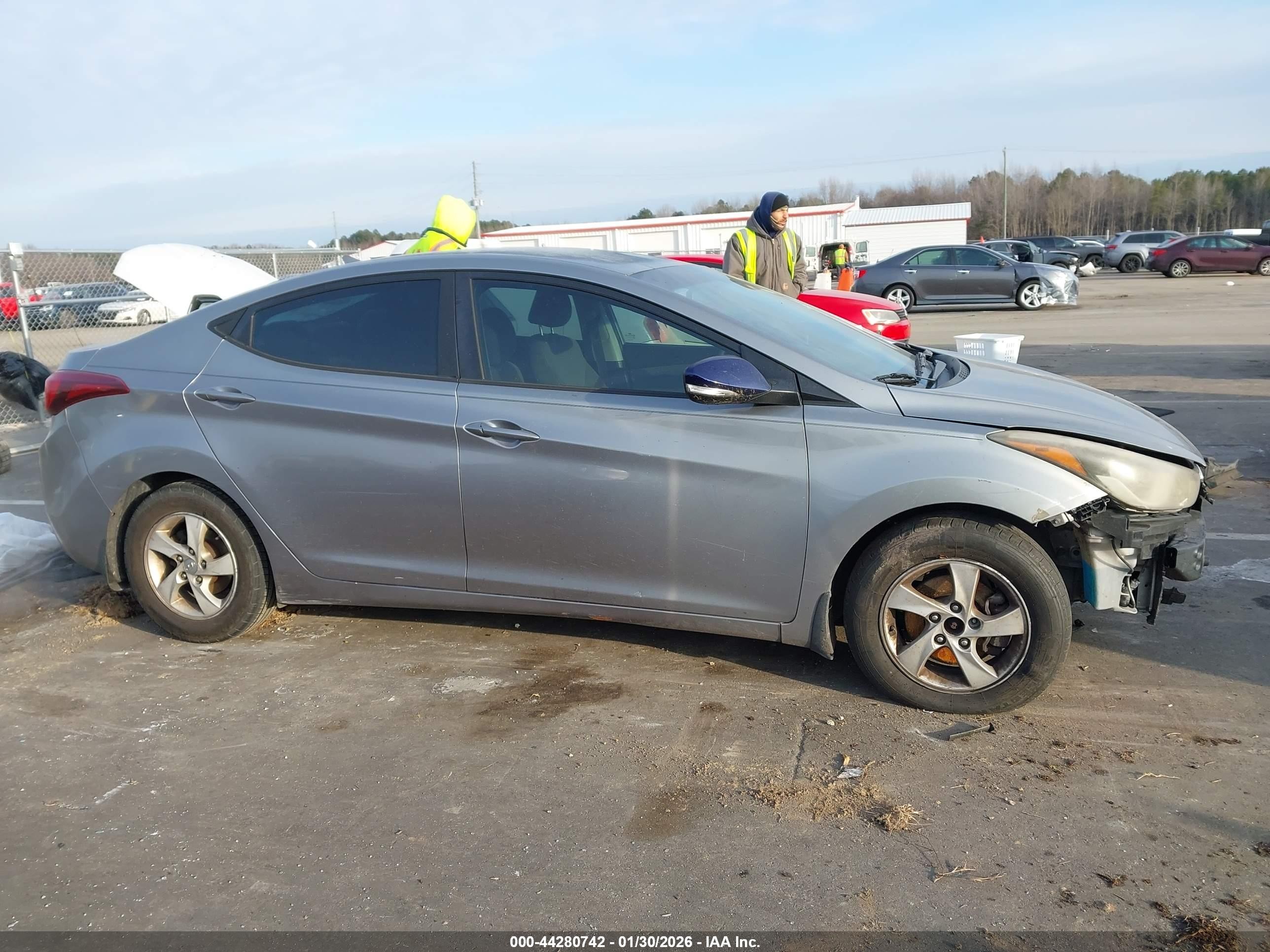 2014 Hyundai Elantra Se Beige vin: KMHDH4AE2EU091439