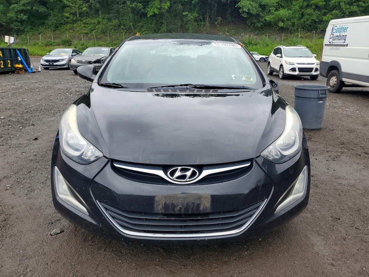 2014 Hyundai Elantra Se Black vin: KMHDH4AE2EU097743