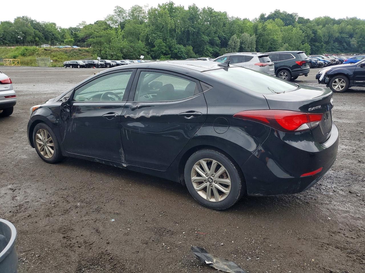 2014 Hyundai Elantra Se Black vin: KMHDH4AE2EU097743