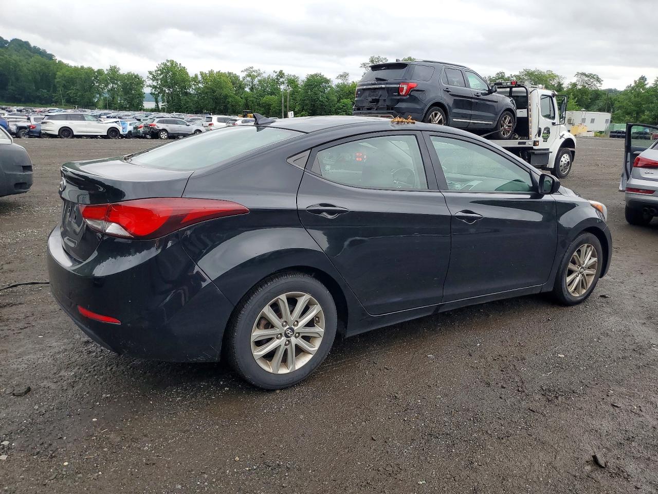 2014 Hyundai Elantra Se Black vin: KMHDH4AE2EU097743