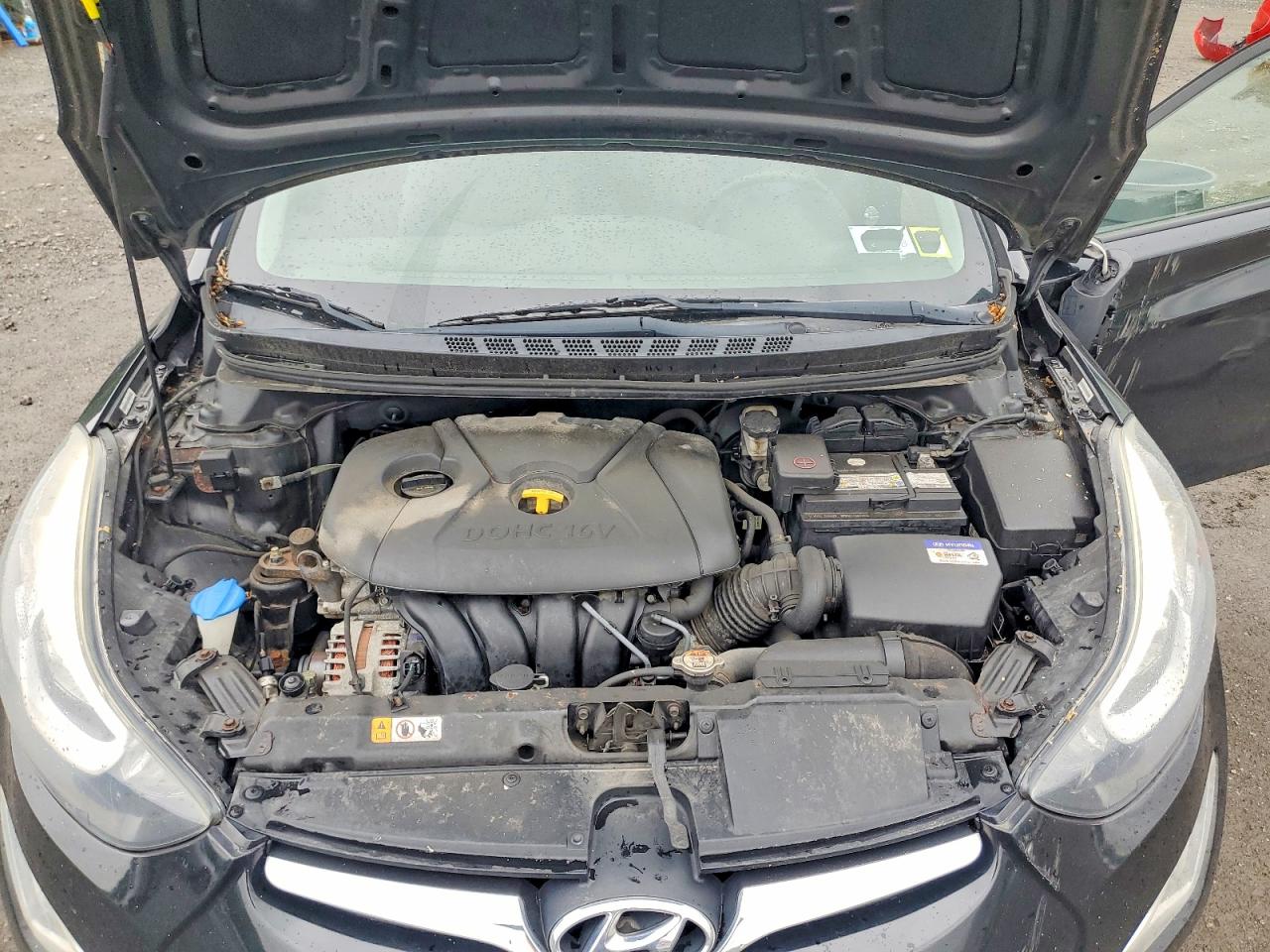 2014 Hyundai Elantra Se Black vin: KMHDH4AE2EU097743