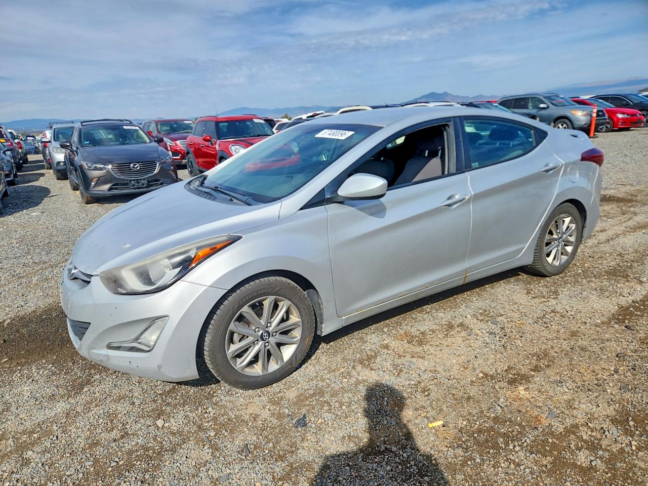 2014 Hyundai Elantra Se Silver vin: KMHDH4AE2EU104724