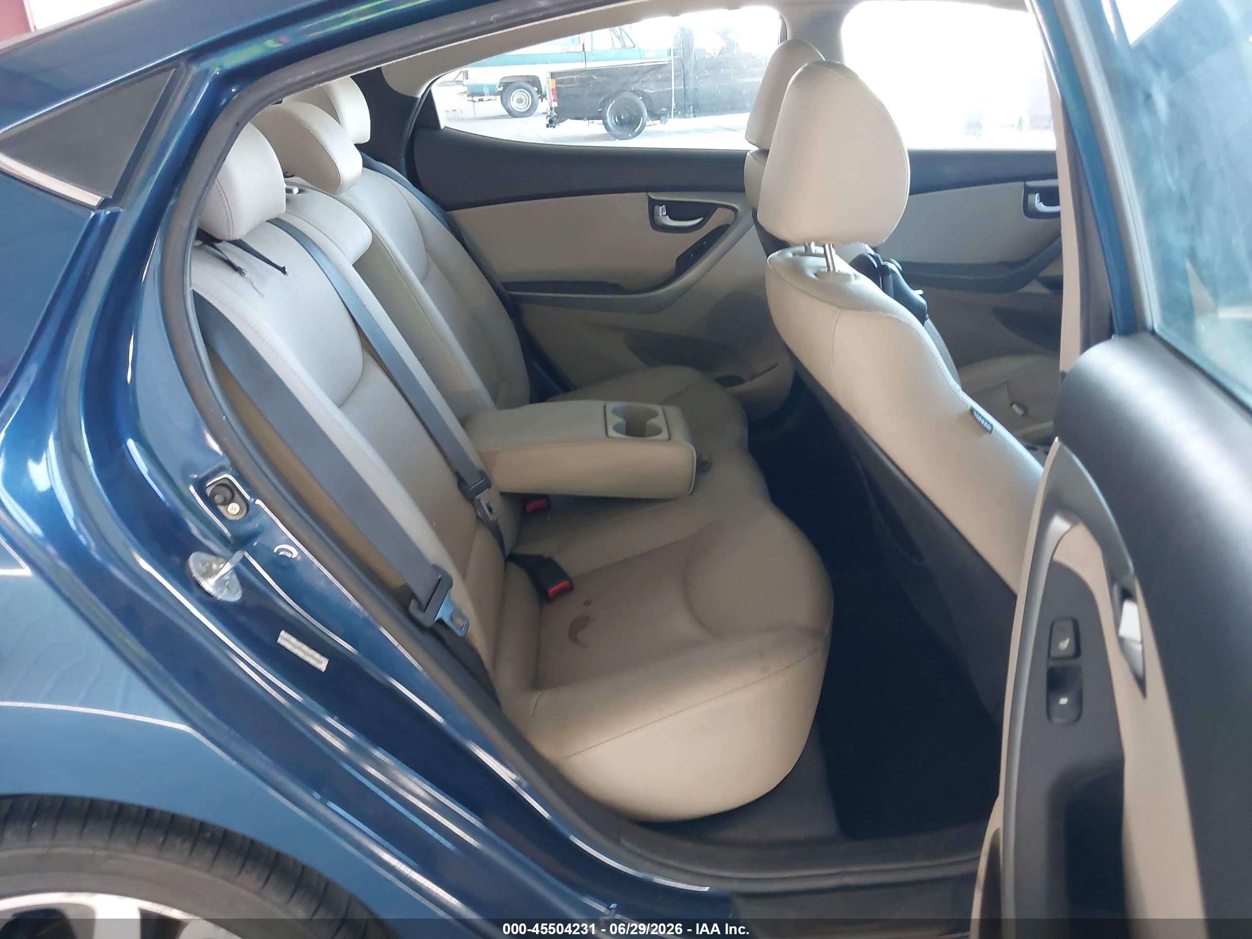 2014 Hyundai Elantra Limited Blue vin: KMHDH4AE2EU125086