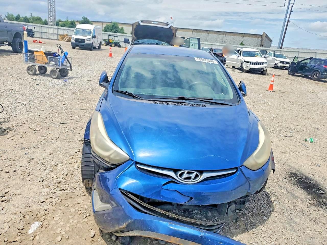 2014 Hyundai Elantra Se Blue vin: KMHDH4AE2EU137559