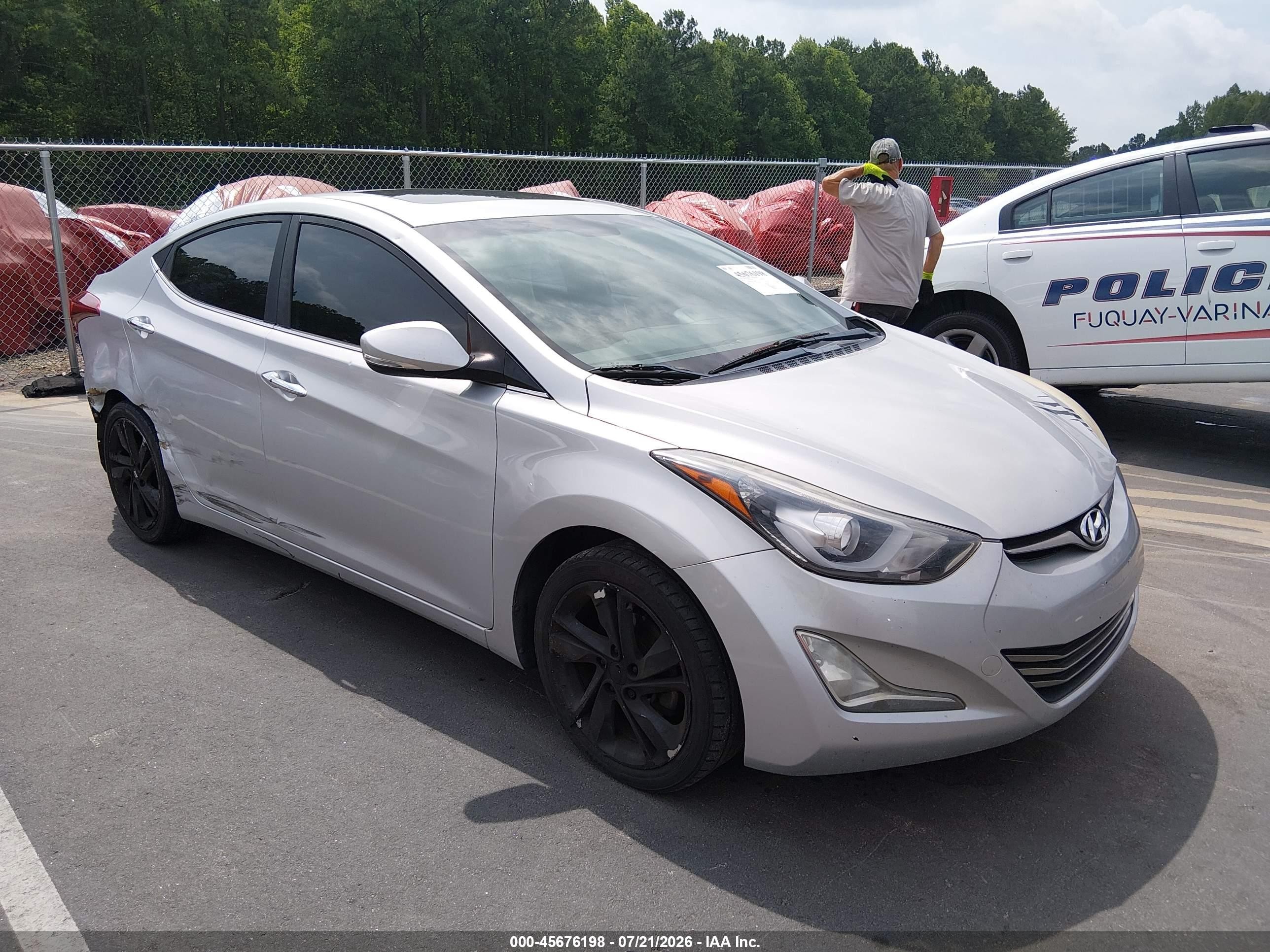 2014 Hyundai Elantra Limited Серебряный vin: KMHDH4AE2EU140865