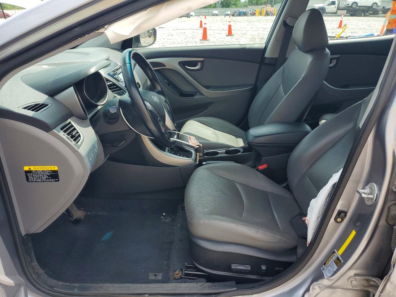 2014 Hyundai Elantra Limited Gray vin: KMHDH4AE2EU156922