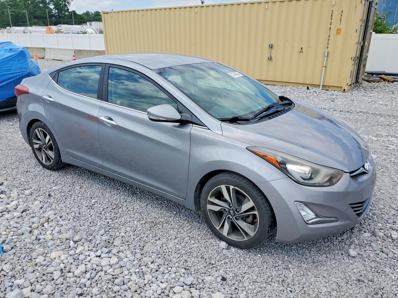 2014 Hyundai Elantra Limited Gray vin: KMHDH4AE2EU156922