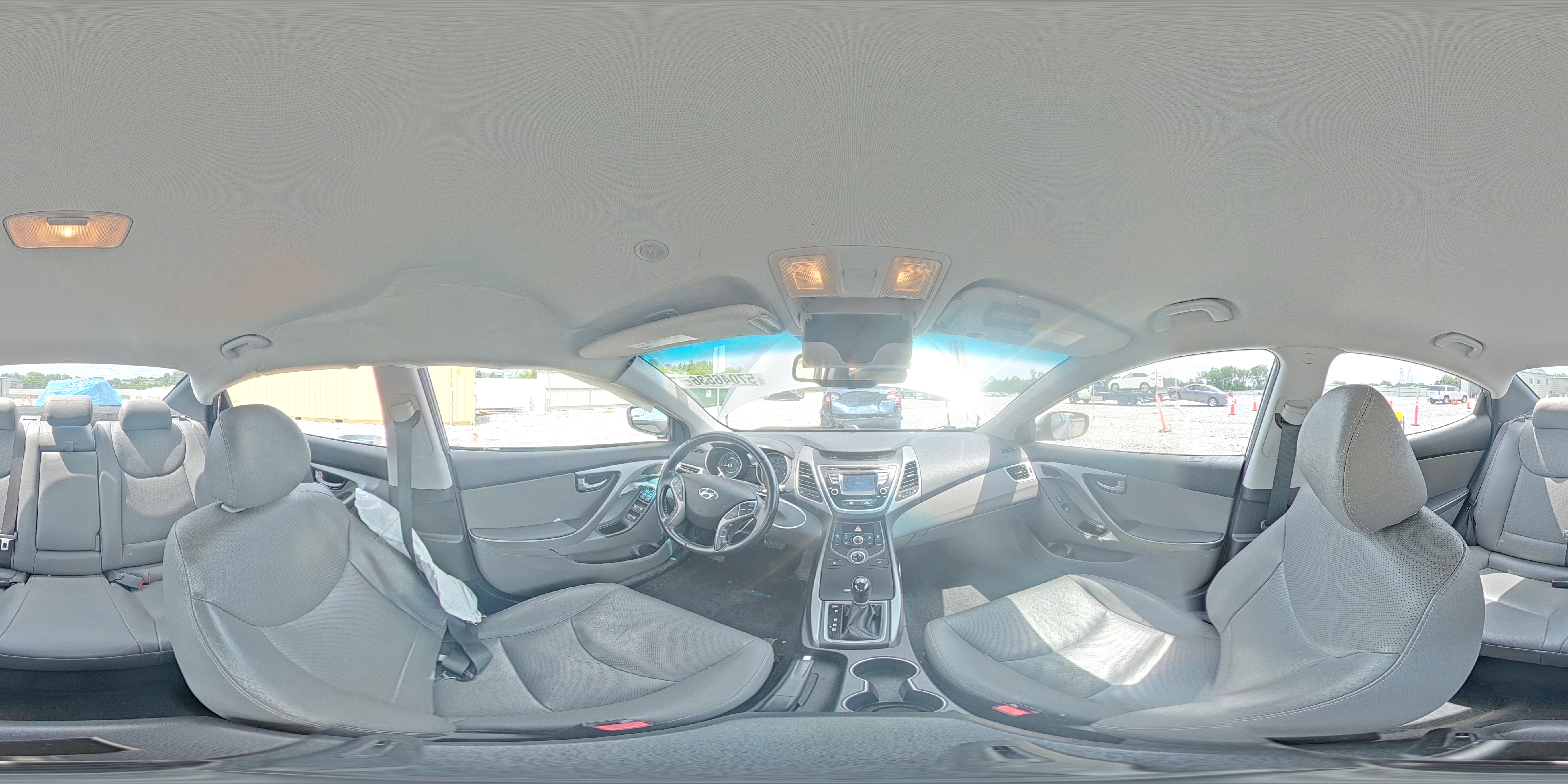 2014 Hyundai Elantra Limited Gray vin: KMHDH4AE2EU156922