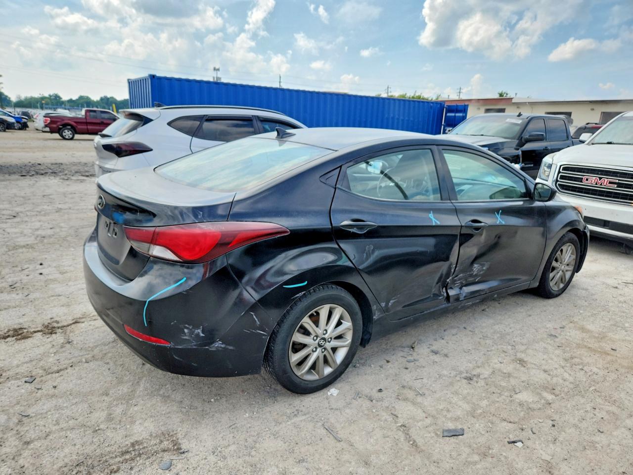 2014 Hyundai Elantra Se Black vin: KMHDH4AE2EU172425