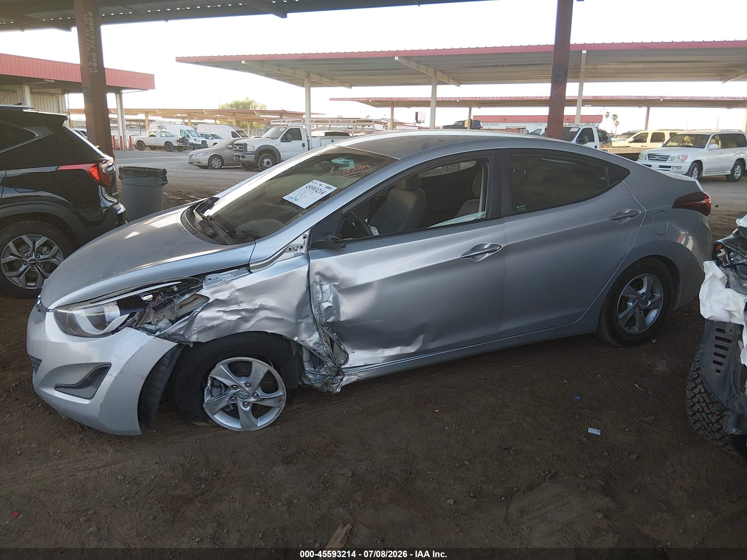 2014 Hyundai Elantra Se Silver vin: KMHDH4AE2EU181495