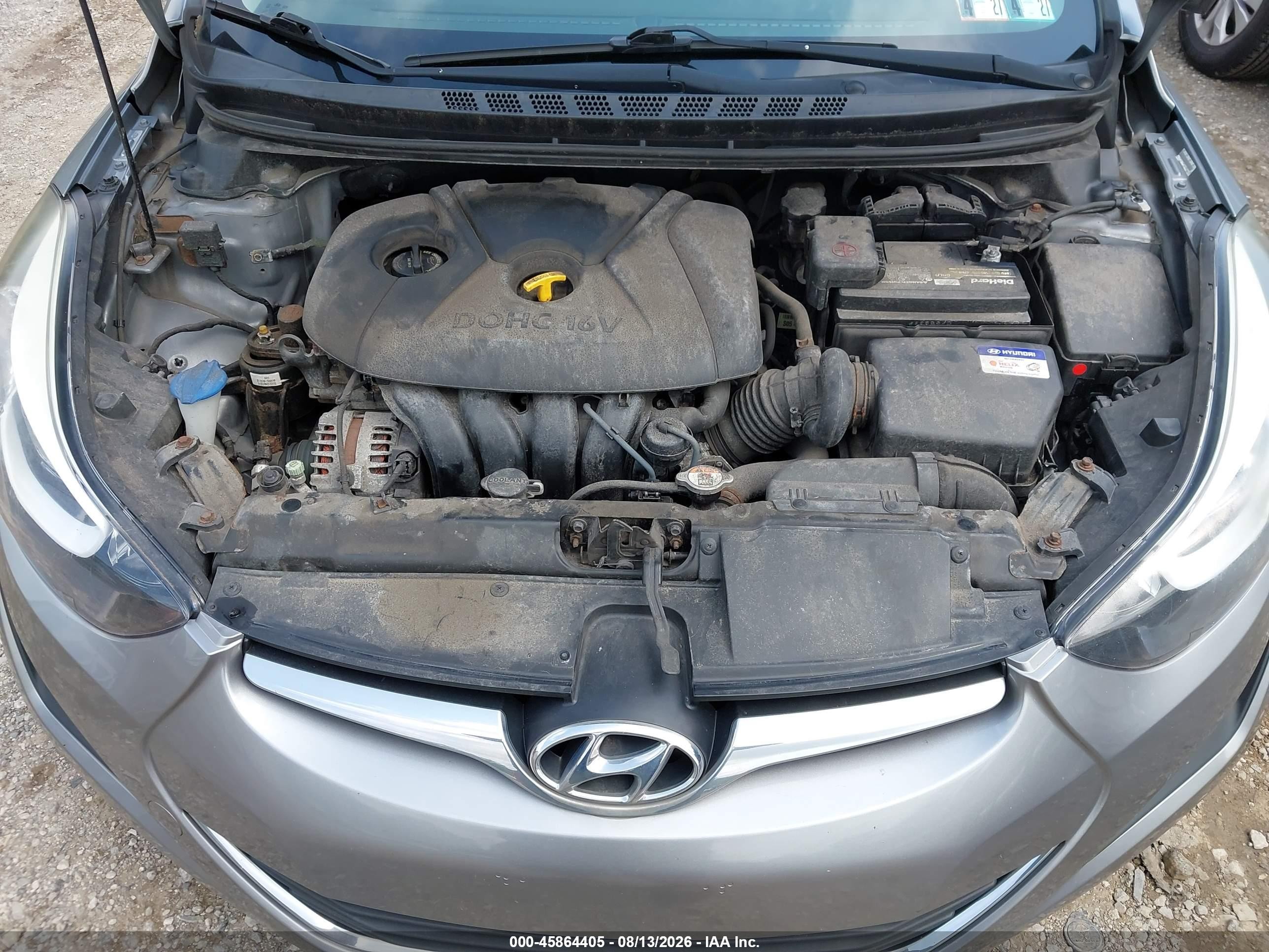 2014 Hyundai Elantra Se Pewter vin: KMHDH4AE2EU195140