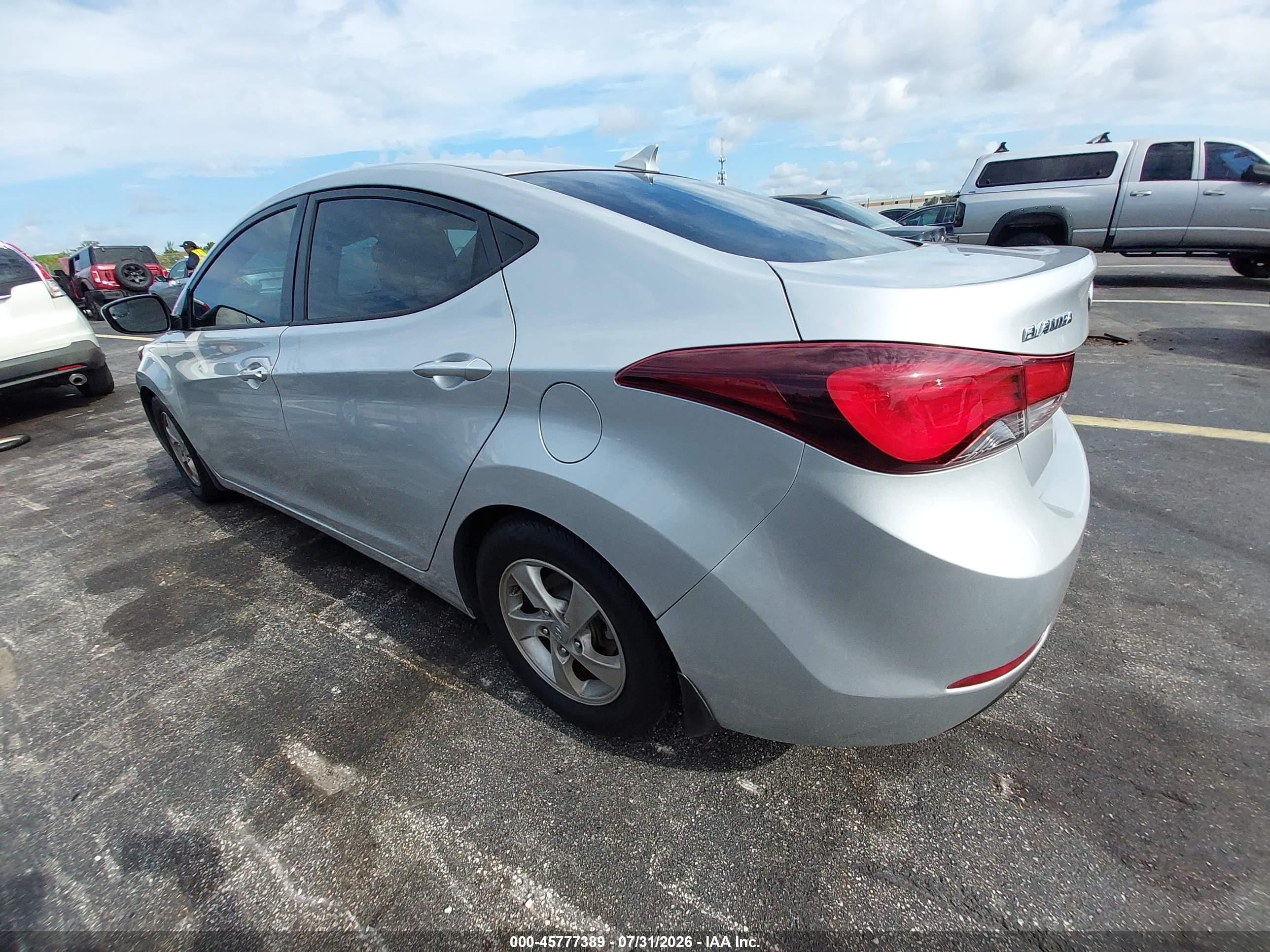 2014 Hyundai Elantra Se Silver vin: KMHDH4AE2EU216973