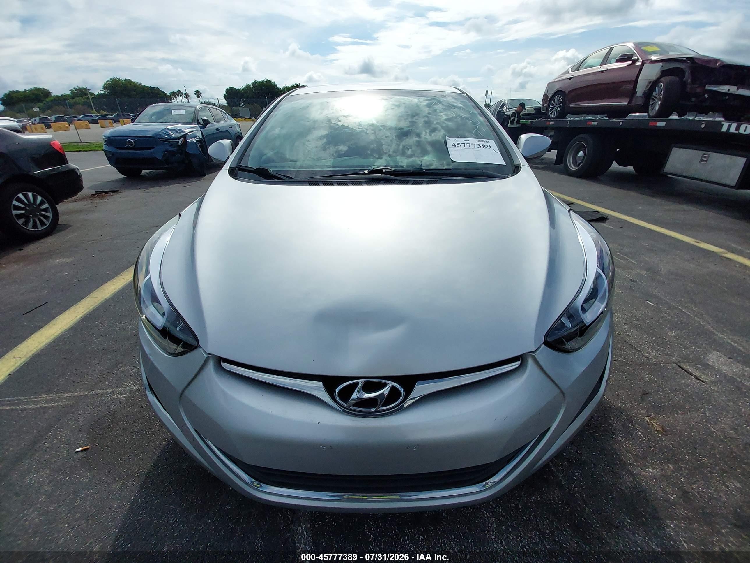 2014 Hyundai Elantra Se Silver vin: KMHDH4AE2EU216973