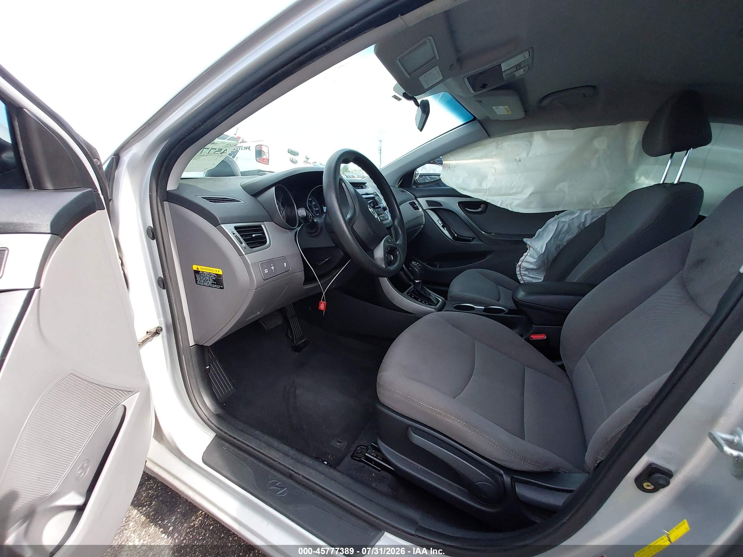 2014 Hyundai Elantra Se Silver vin: KMHDH4AE2EU216973