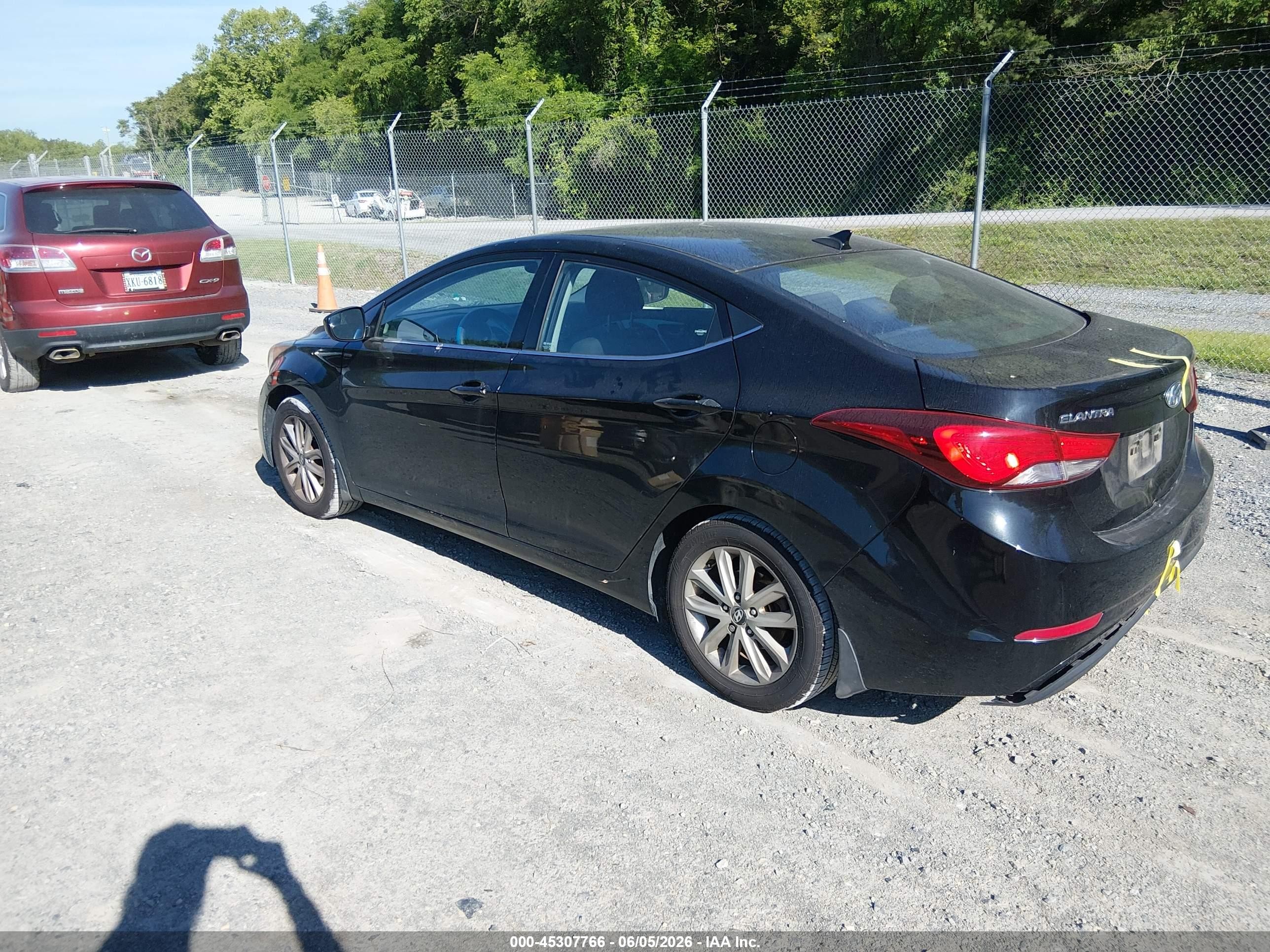 2015 Hyundai Elantra Se Черный vin: KMHDH4AE2FU227781