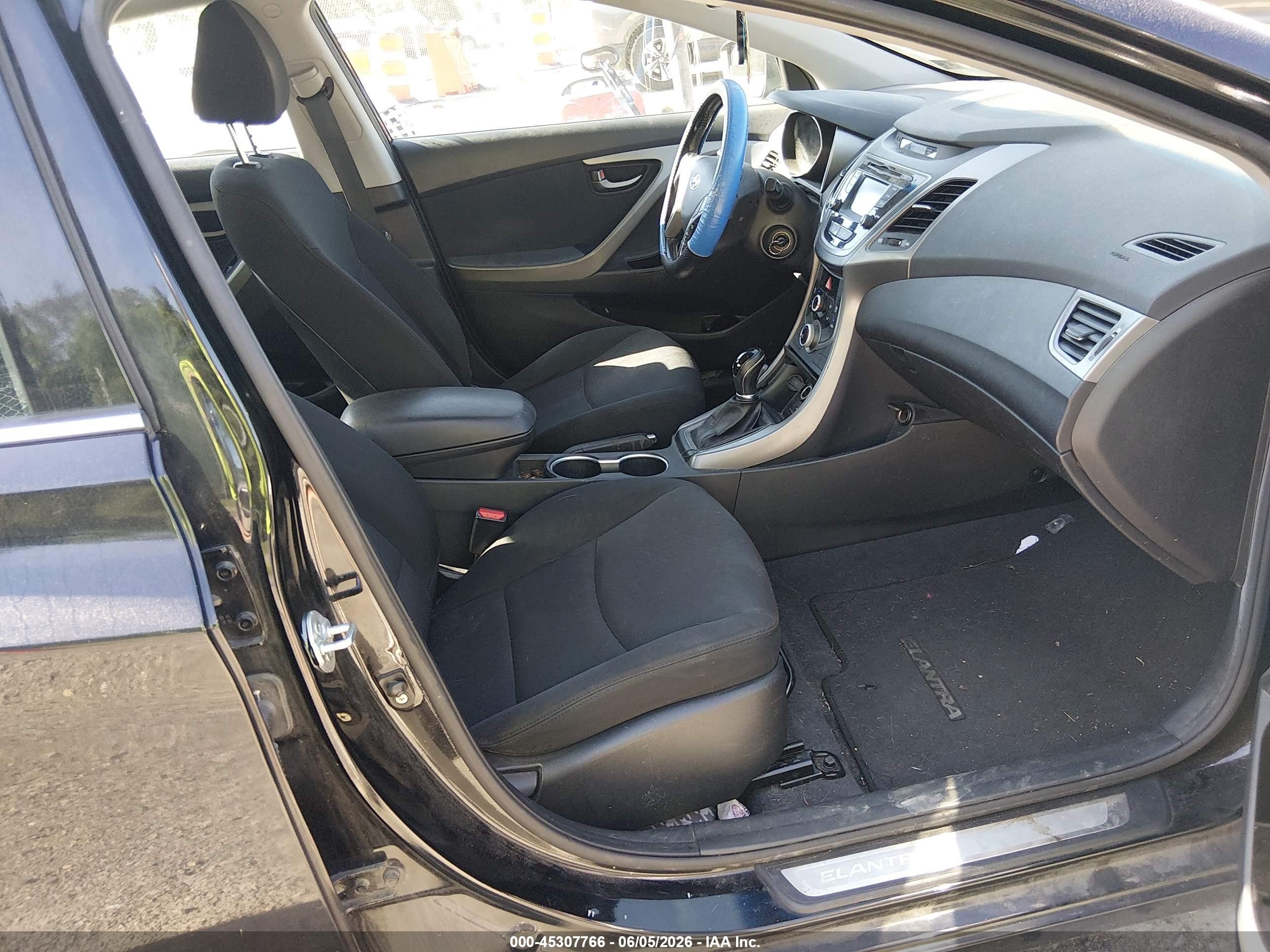 2015 Hyundai Elantra Se Черный vin: KMHDH4AE2FU227781