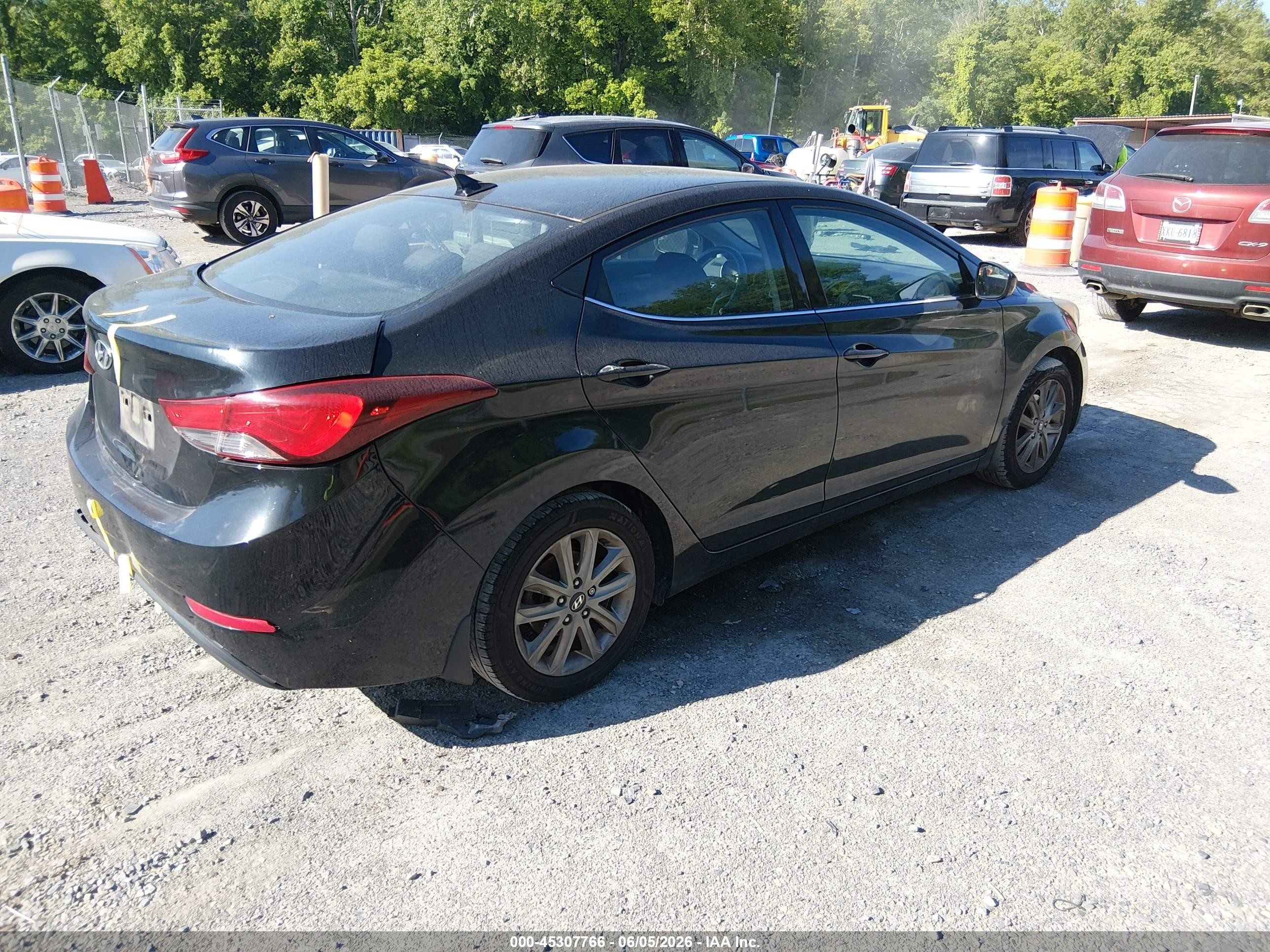 2015 Hyundai Elantra Se Черный vin: KMHDH4AE2FU227781