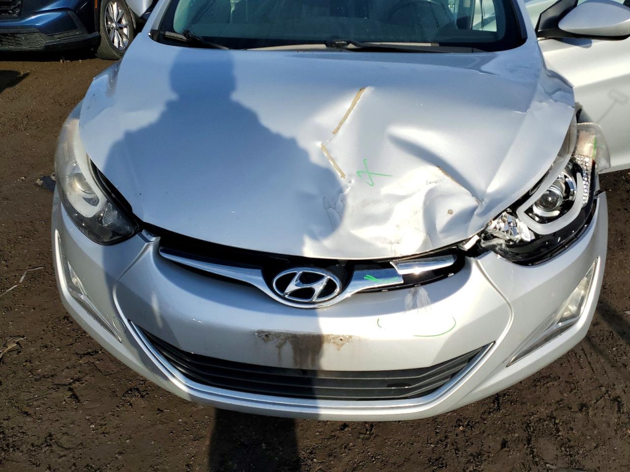 2015 Hyundai Elantra Se Silver vin: KMHDH4AE2FU227909