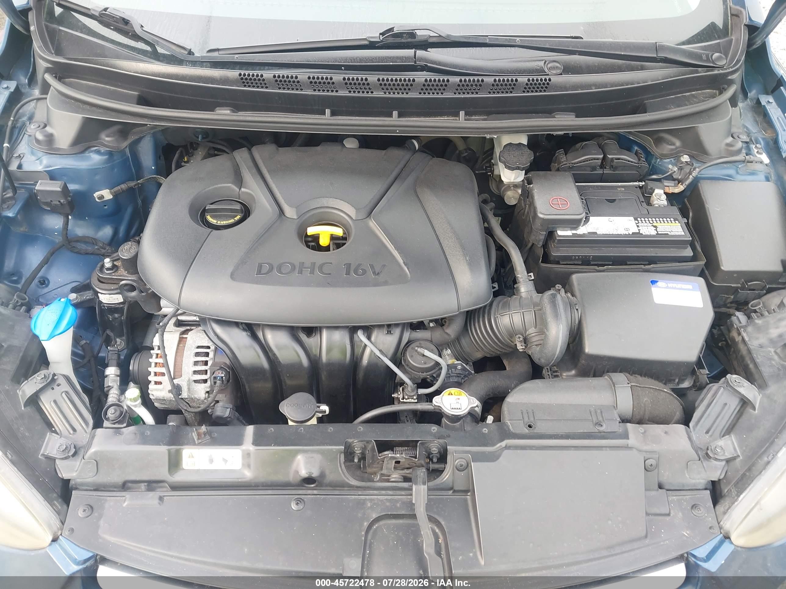 2015 Hyundai Elantra Limited Blue vin: KMHDH4AE2FU282974