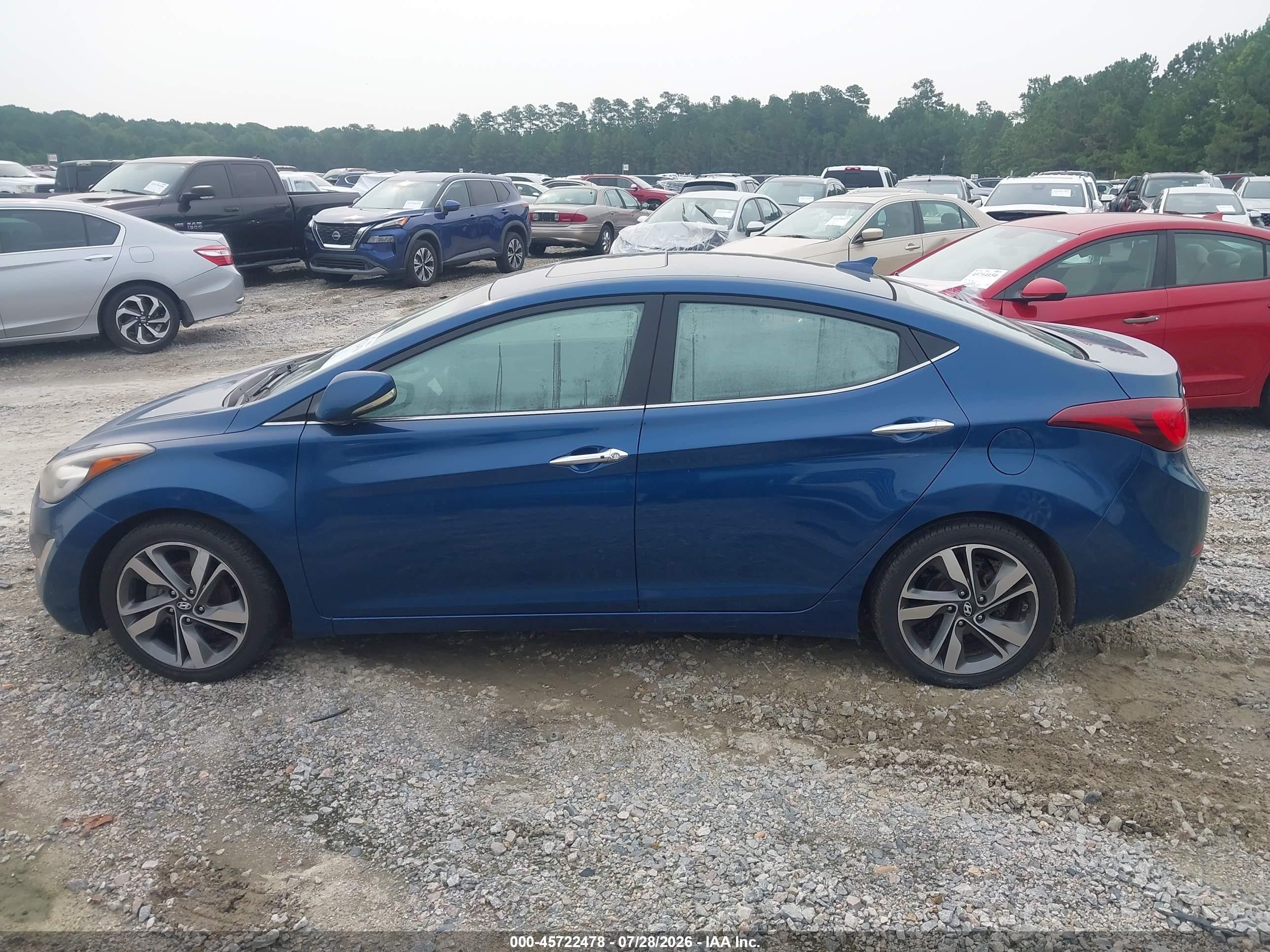 2015 Hyundai Elantra Limited Blue vin: KMHDH4AE2FU282974