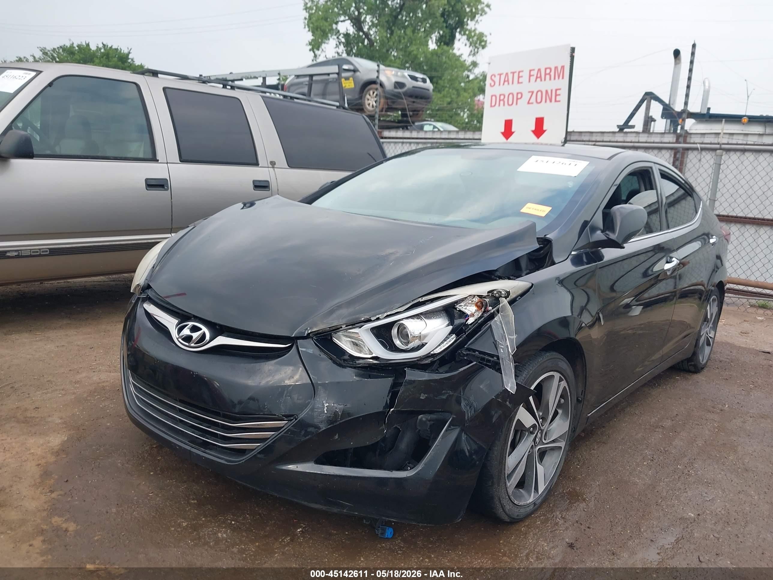 2015 Hyundai Elantra Limited Black vin: KMHDH4AE2FU300972