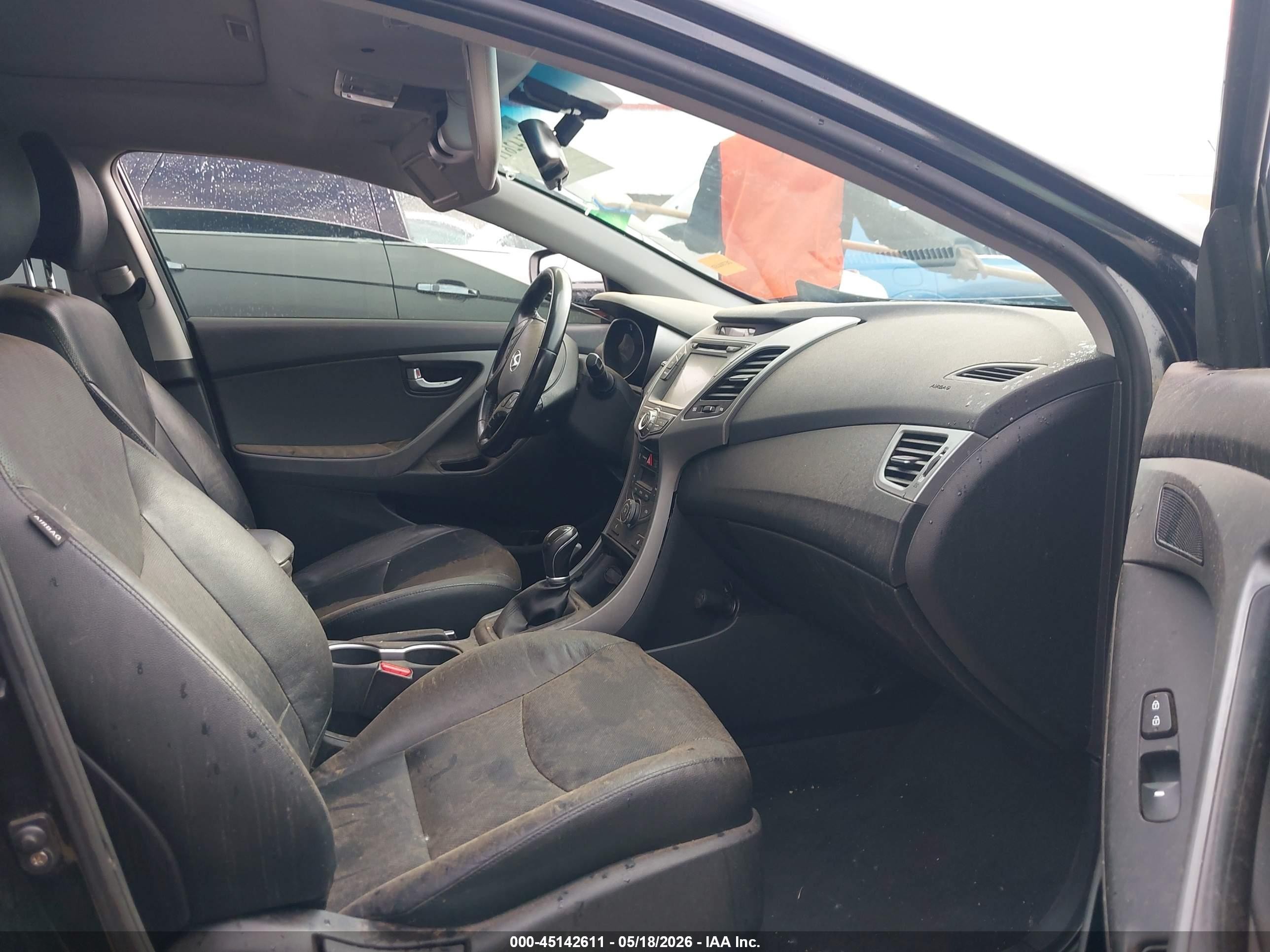2015 Hyundai Elantra Limited Black vin: KMHDH4AE2FU300972