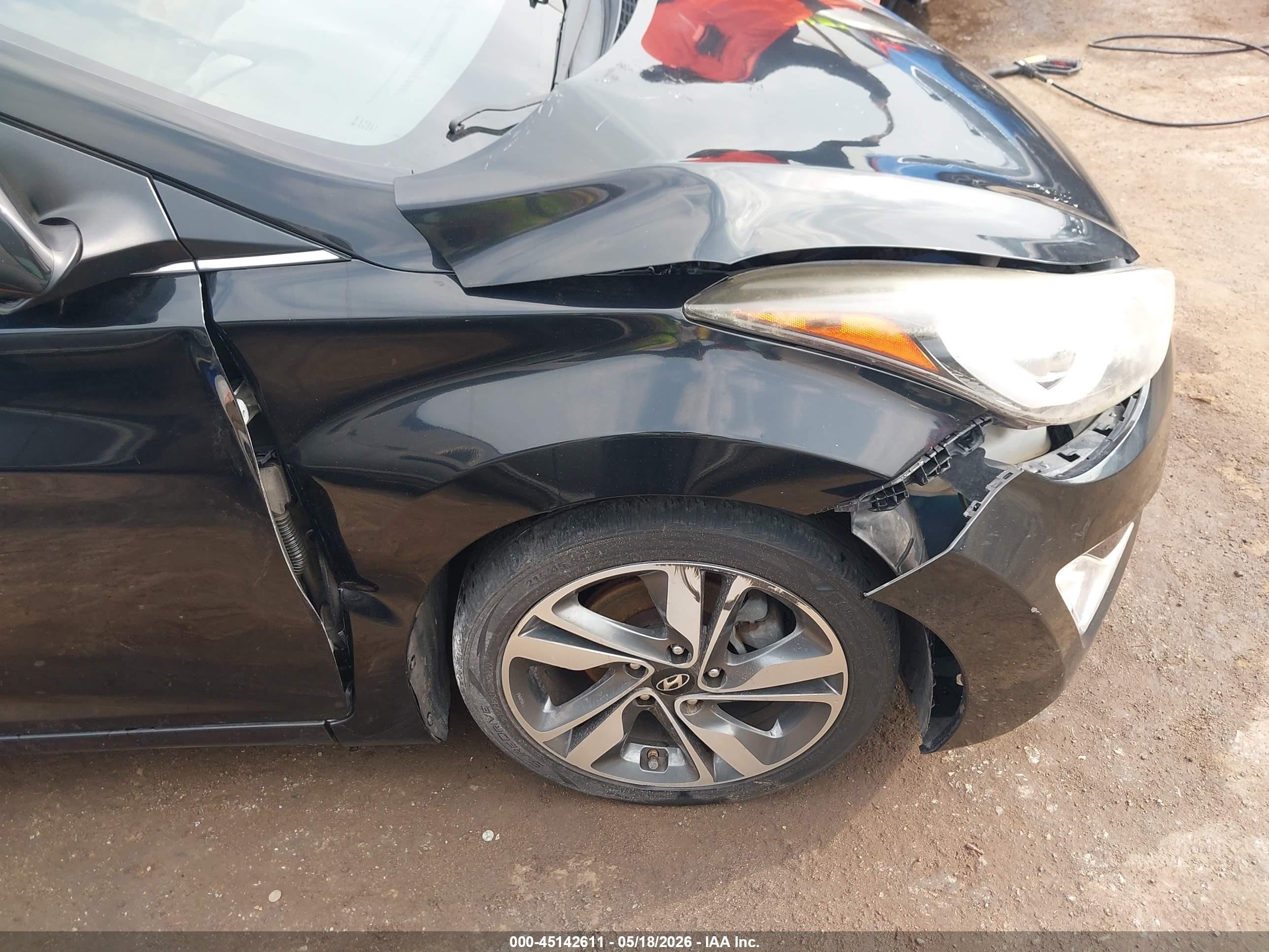 2015 Hyundai Elantra Limited Black vin: KMHDH4AE2FU300972