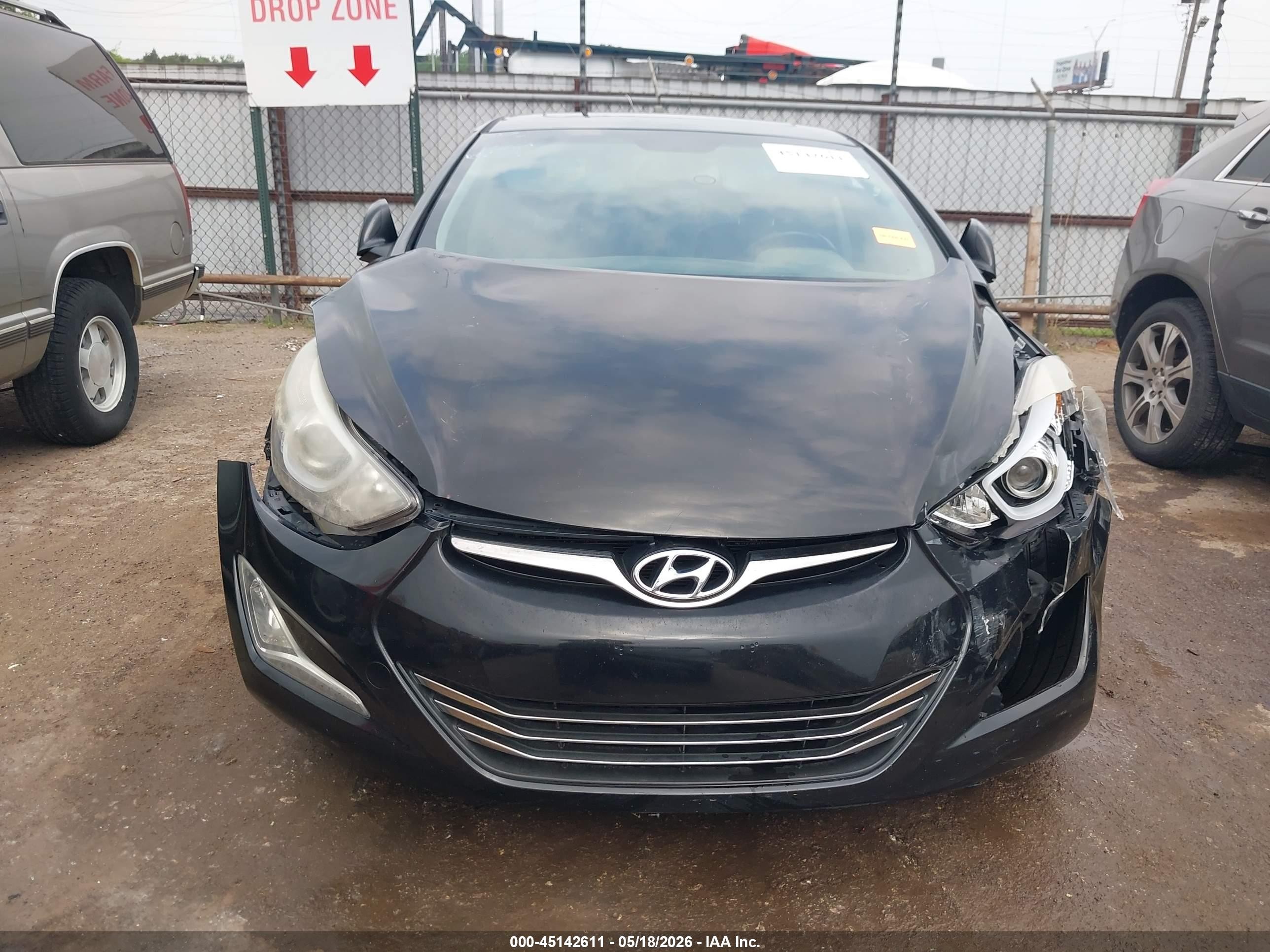 2015 Hyundai Elantra Limited Black vin: KMHDH4AE2FU300972