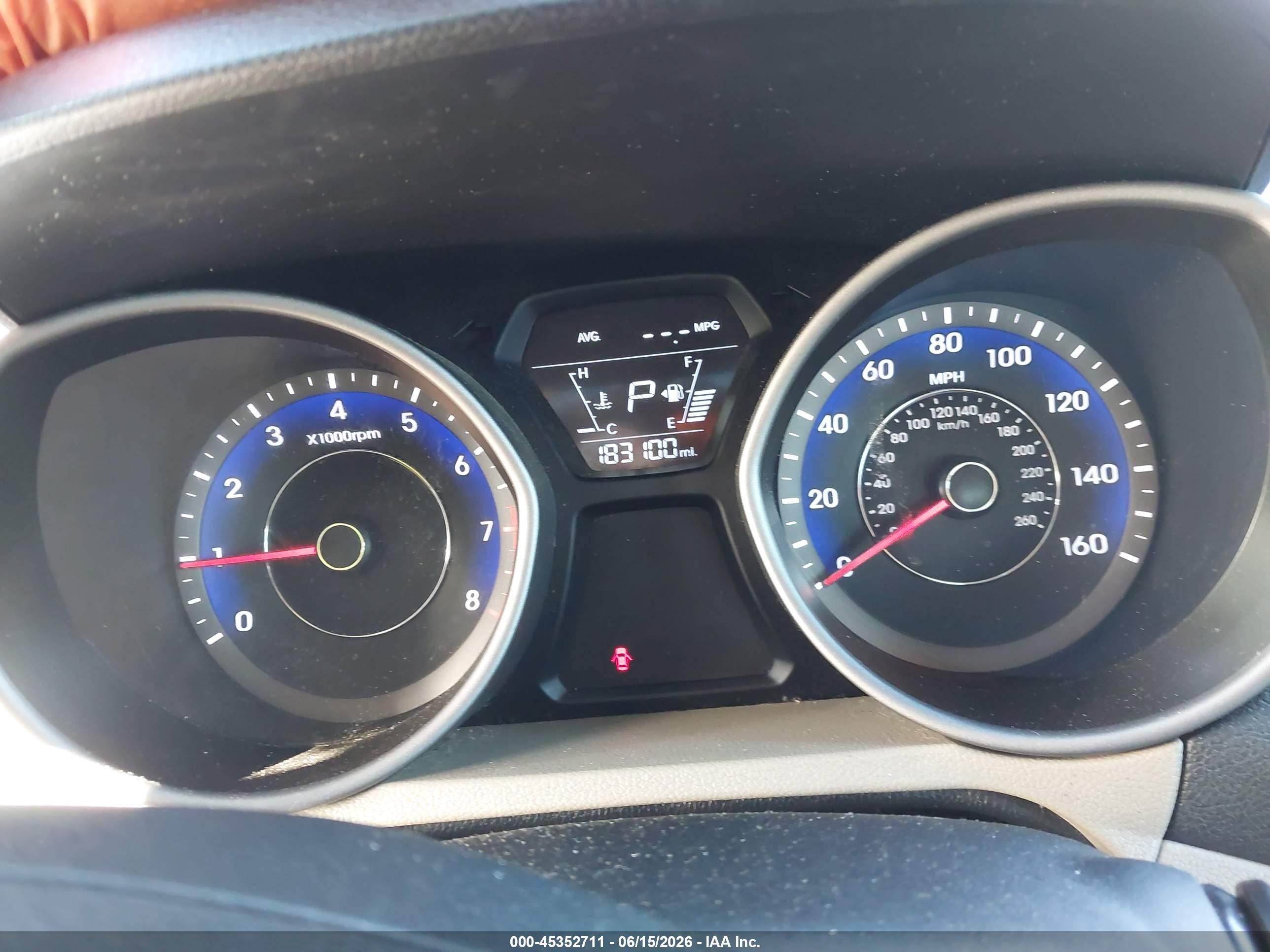 2015 Hyundai Elantra Se Black vin: KMHDH4AE2FU323300