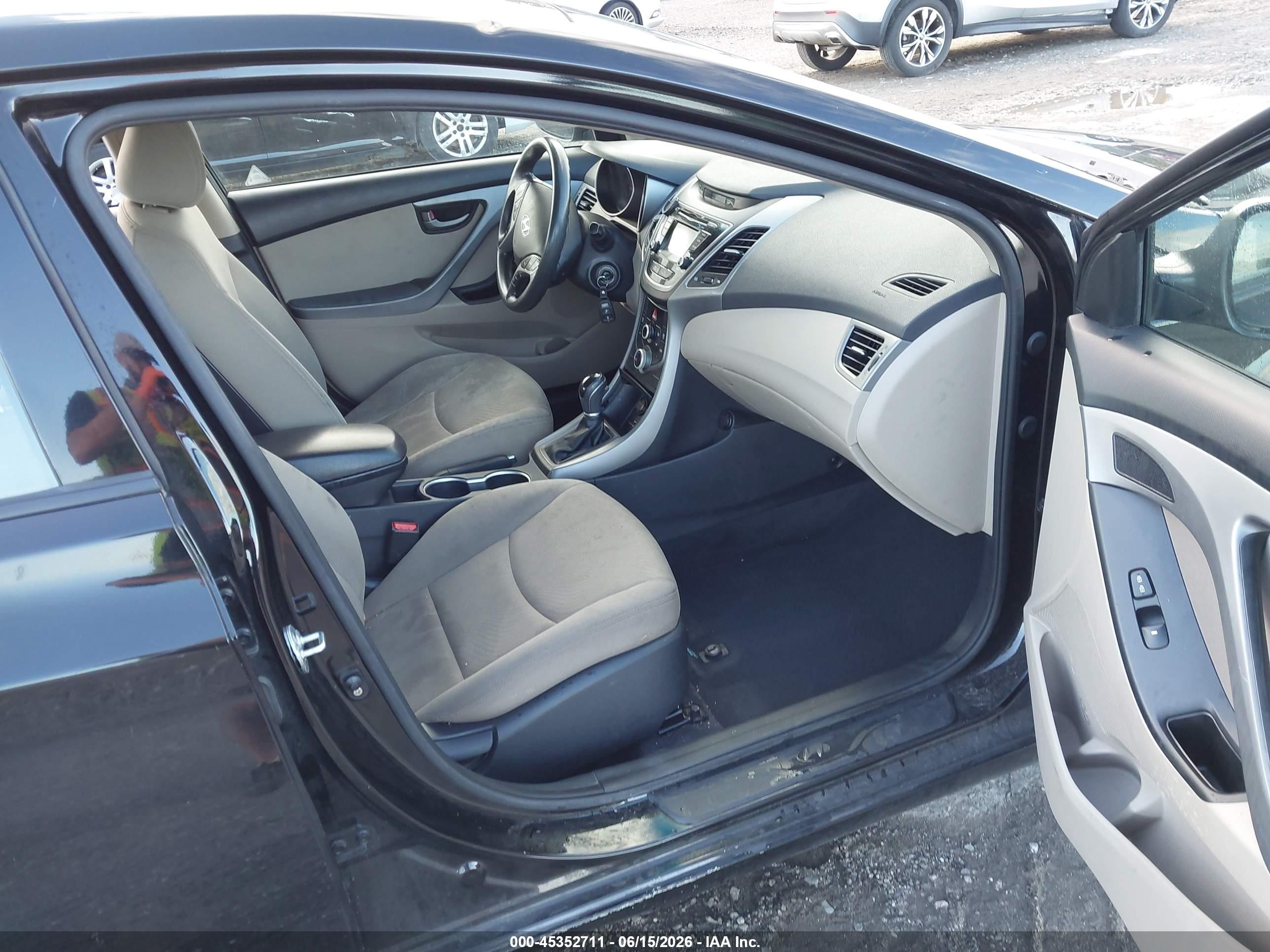 2015 Hyundai Elantra Se Black vin: KMHDH4AE2FU323300