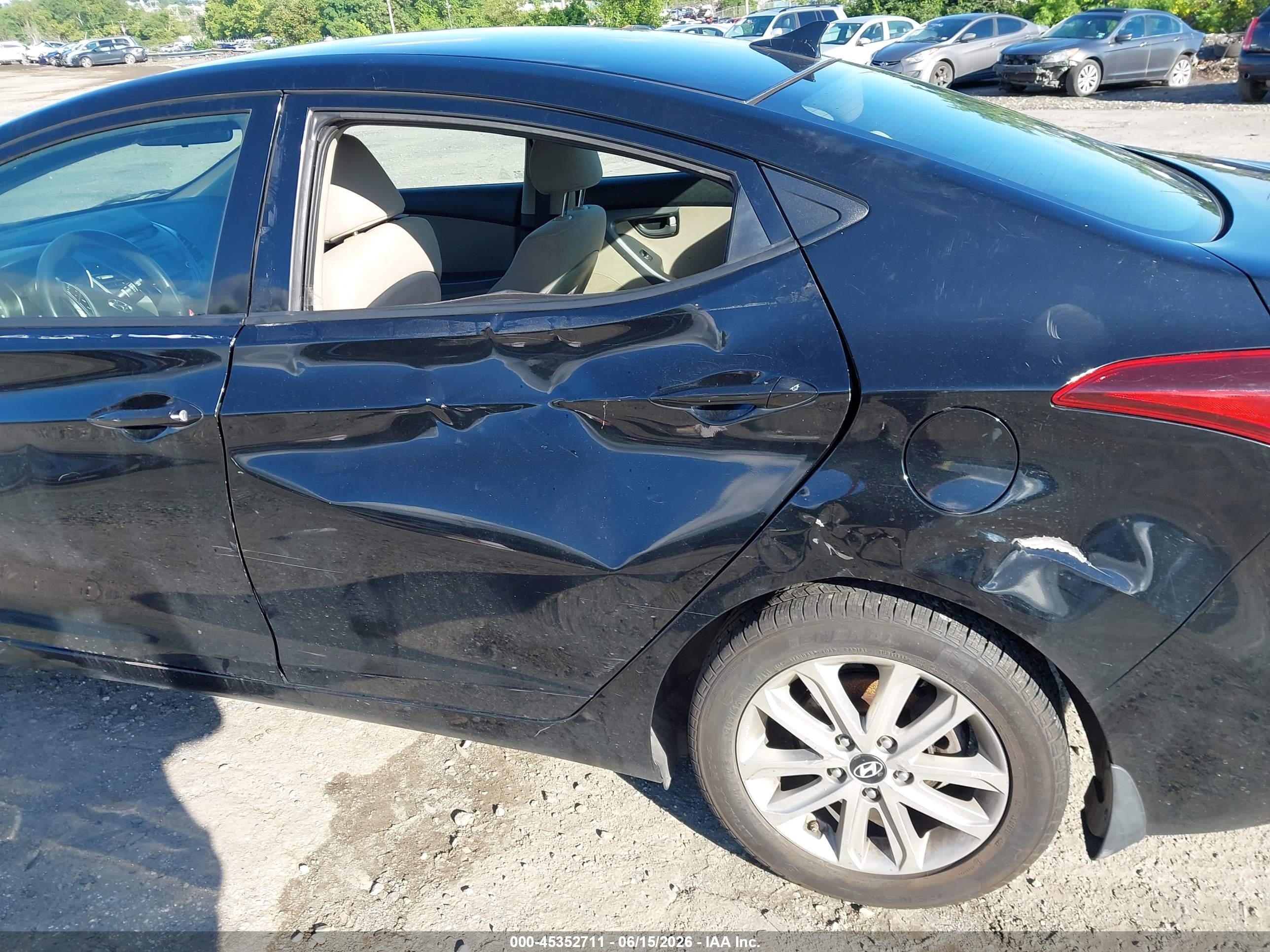 2015 Hyundai Elantra Se Black vin: KMHDH4AE2FU323300