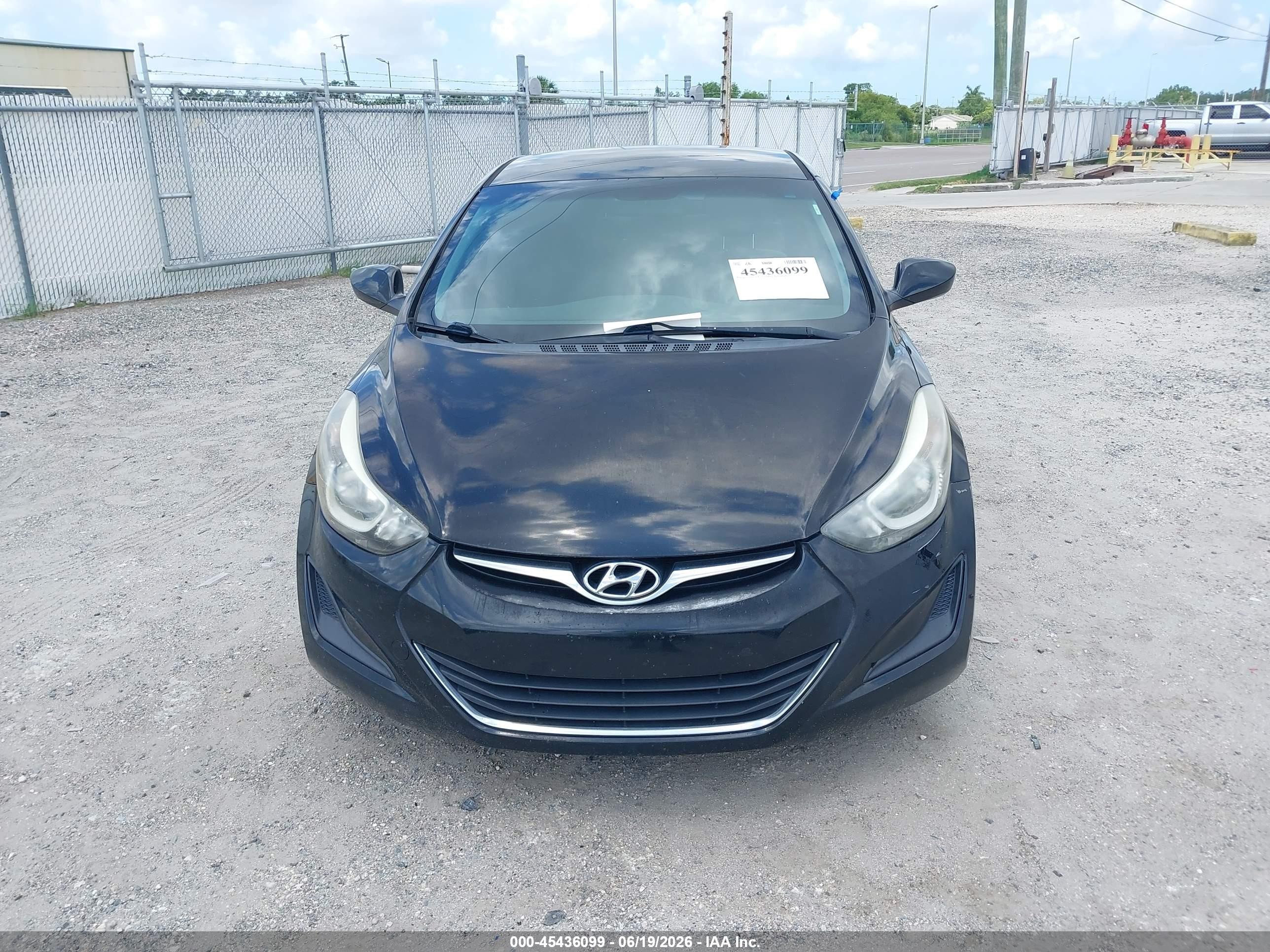 2015 Hyundai Elantra Se Black vin: KMHDH4AE2FU354577