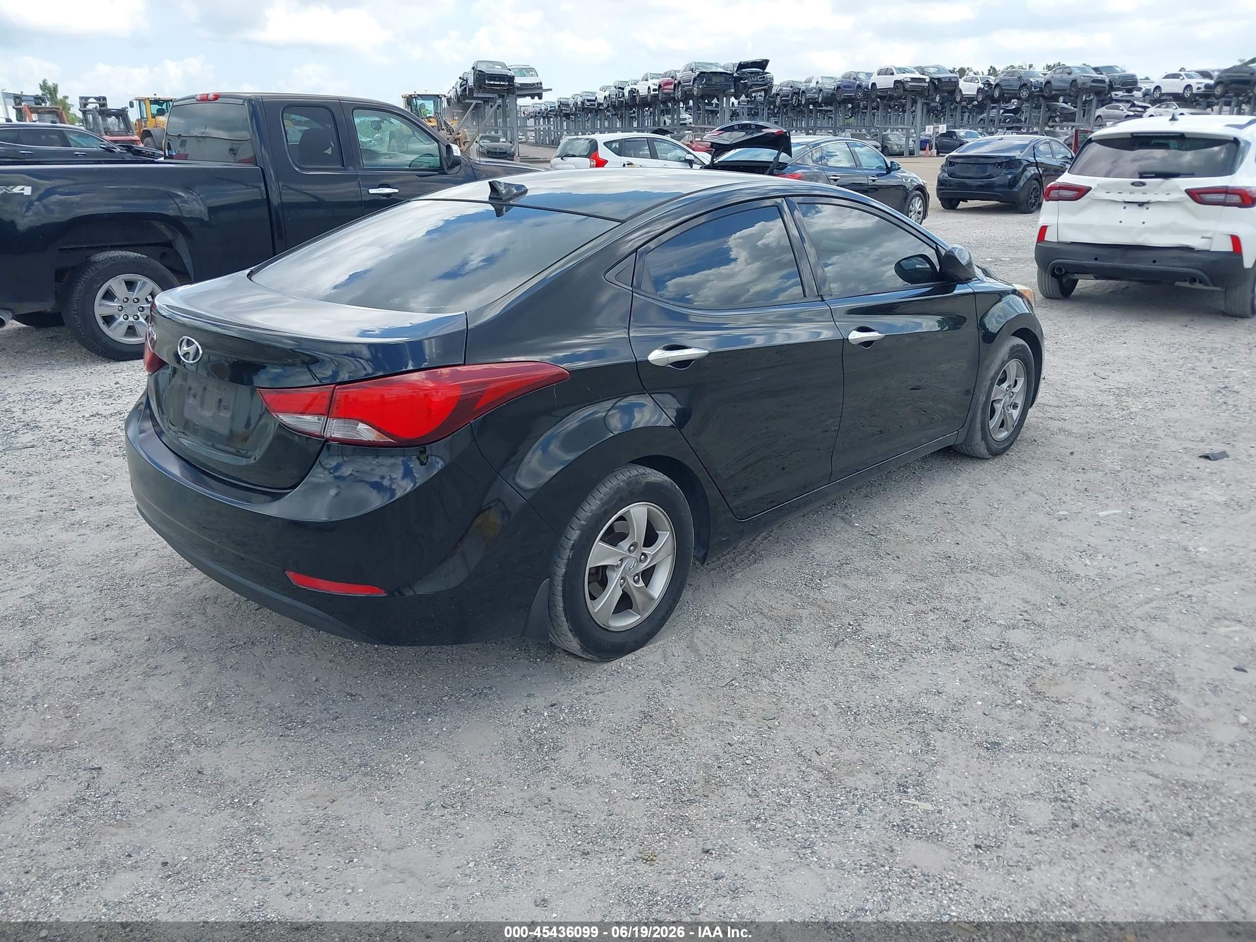 2015 Hyundai Elantra Se Black vin: KMHDH4AE2FU354577