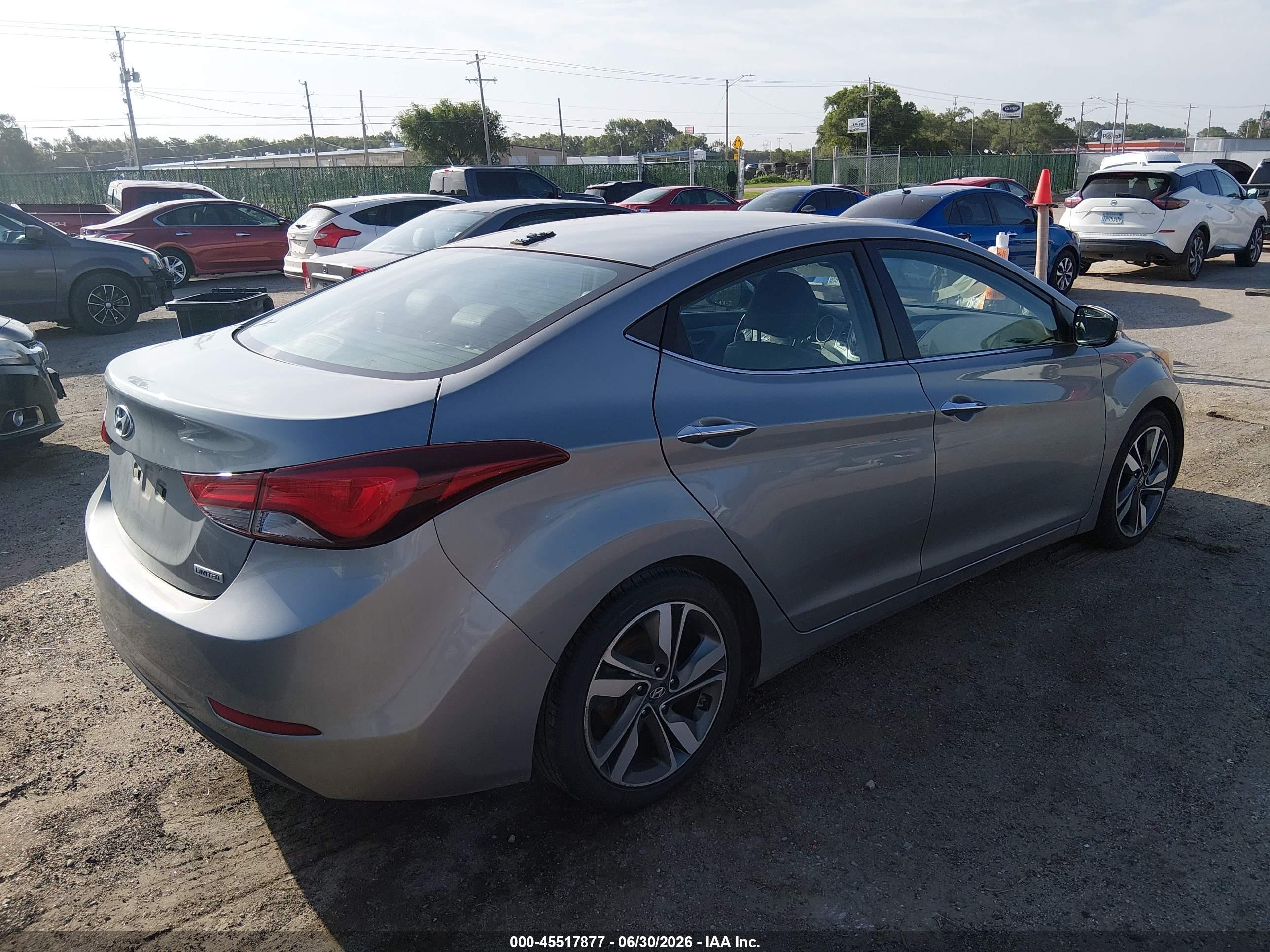 2015 Hyundai Elantra Limited Silver vin: KMHDH4AE2FU364879