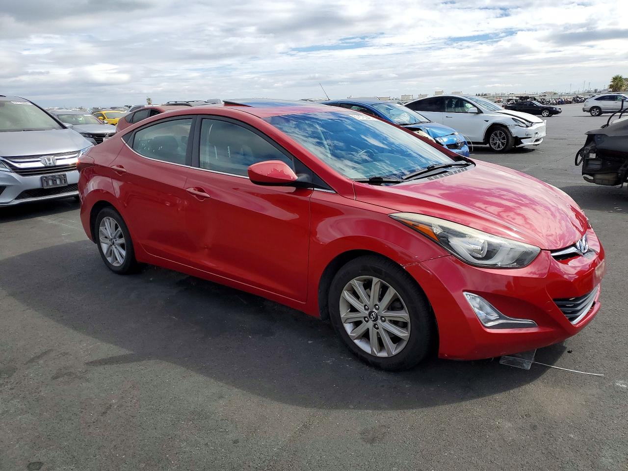2015 Hyundai Elantra Se Red vin: KMHDH4AE2FU369399