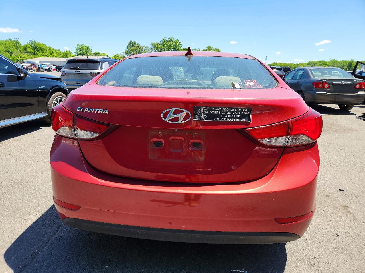 2015 Hyundai Elantra Se Red vin: KMHDH4AE2FU387482