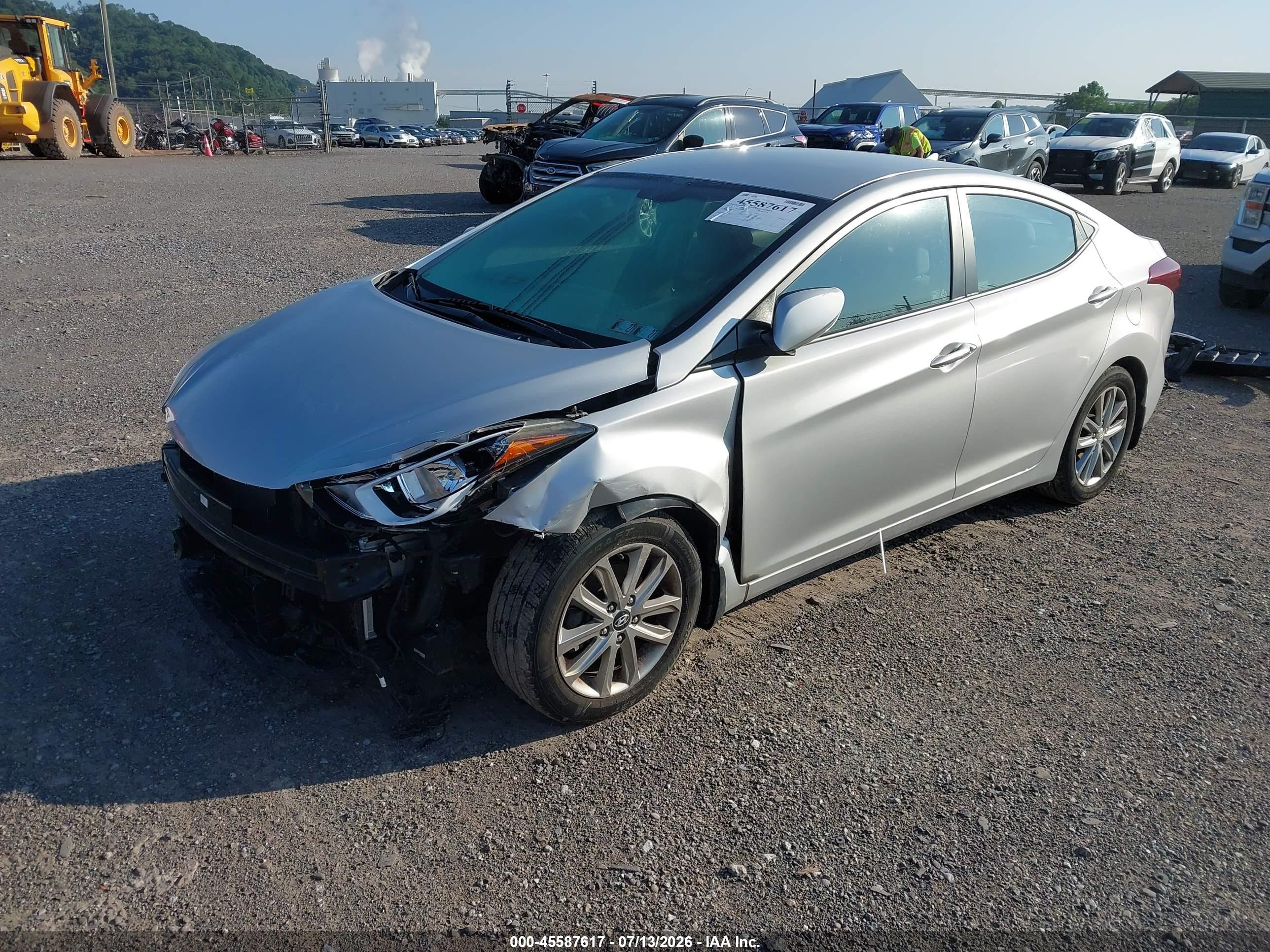 2015 Hyundai Elantra Se Silver vin: KMHDH4AE2FU438205