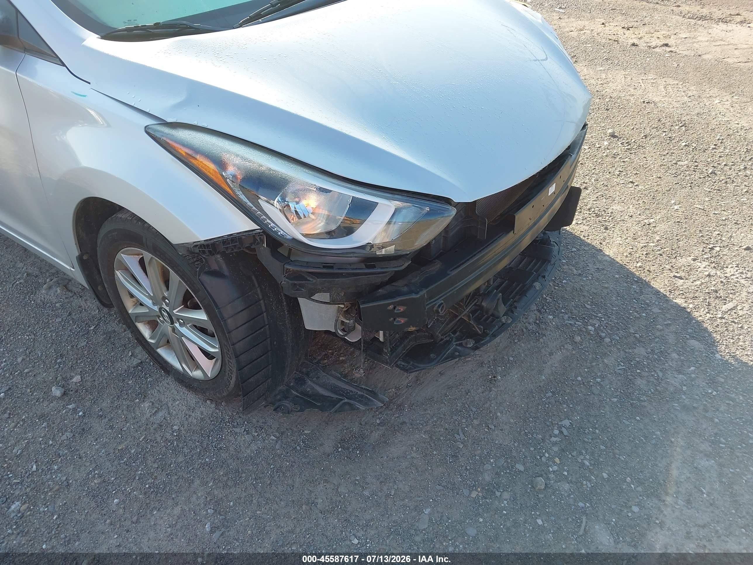 2015 Hyundai Elantra Se Silver vin: KMHDH4AE2FU438205
