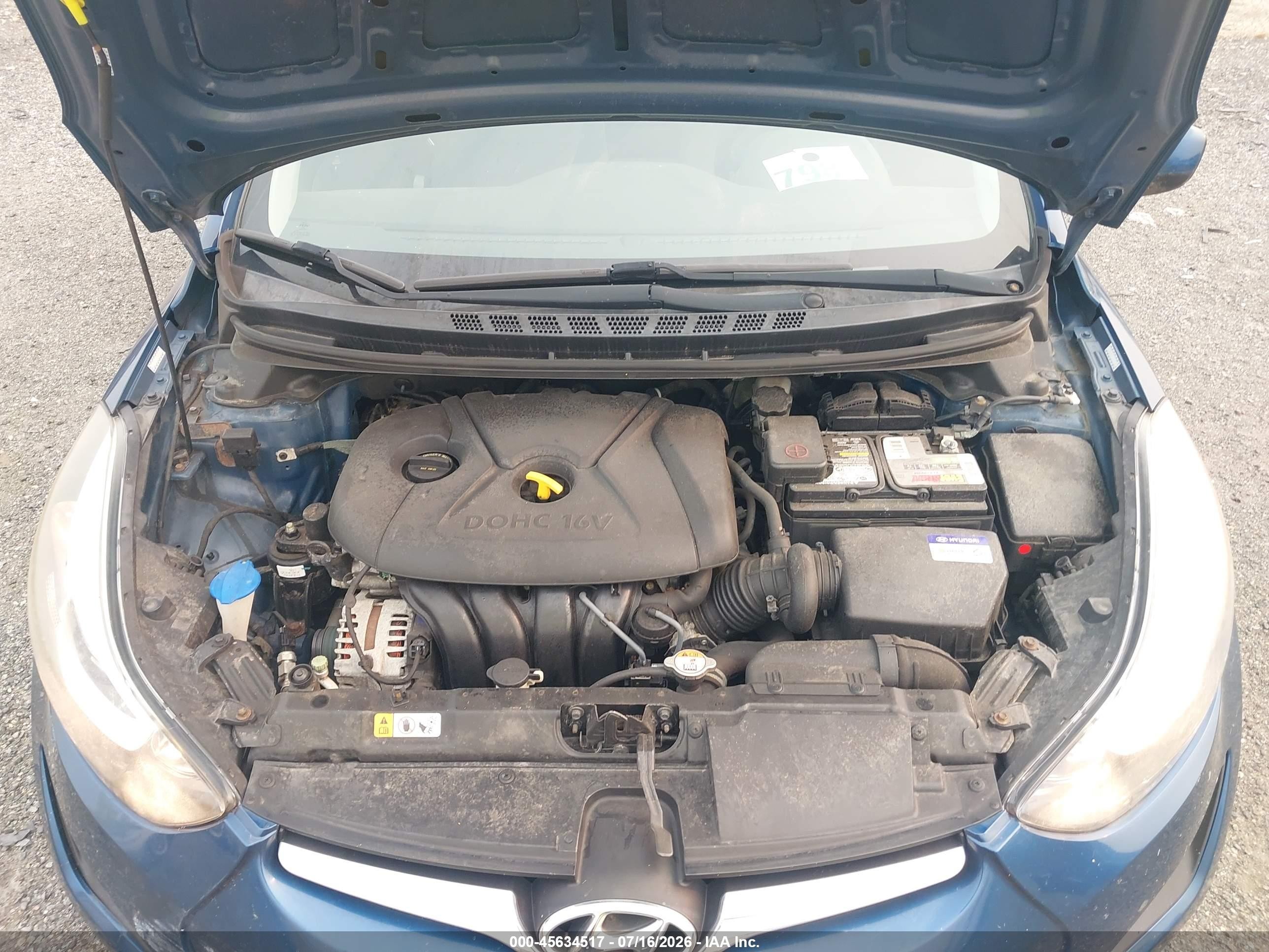 2015 Hyundai Elantra Se Blue vin: KMHDH4AE2FU443775