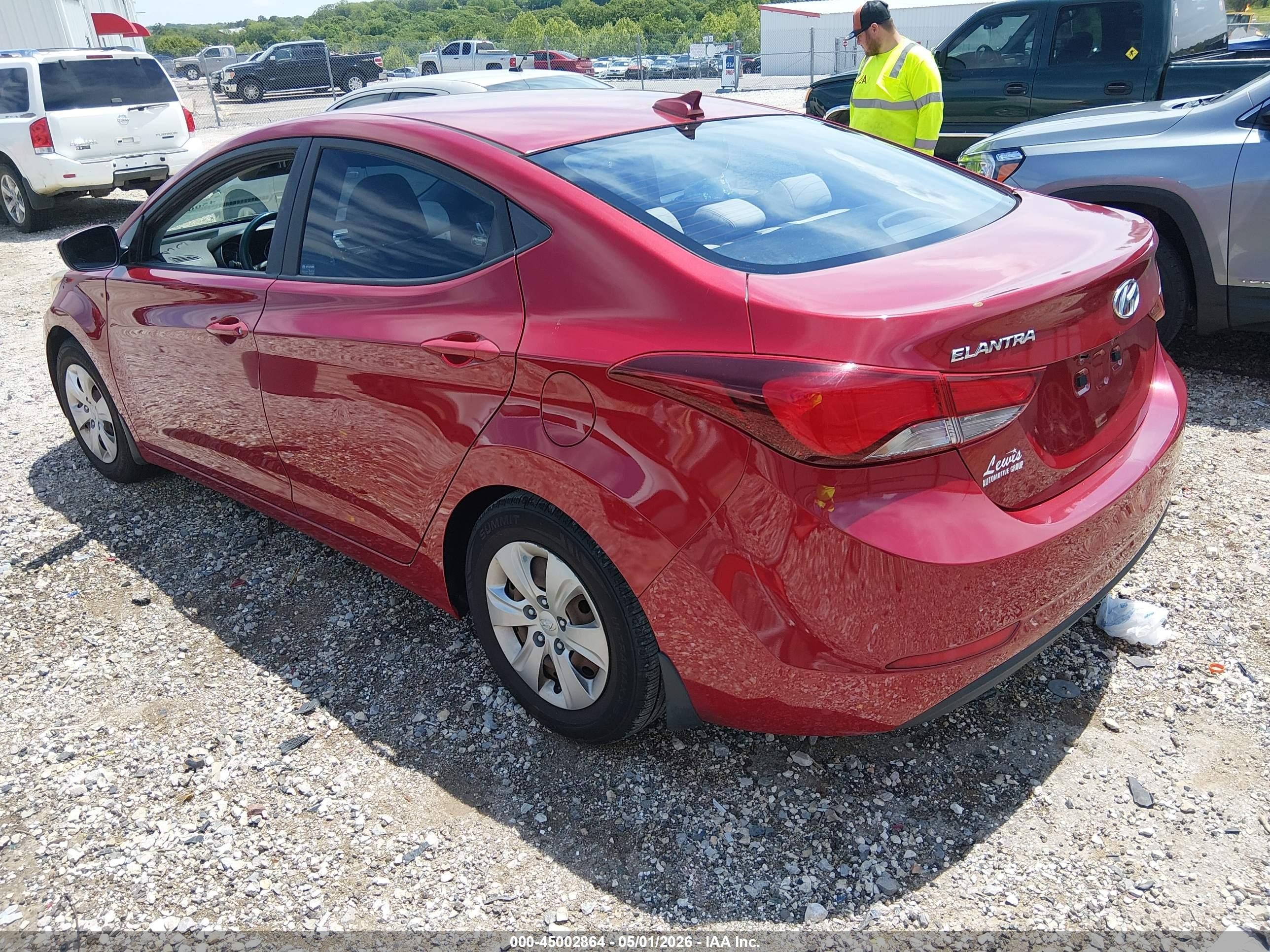 2016 Hyundai Elantra Se Красный vin: KMHDH4AE2GU643704