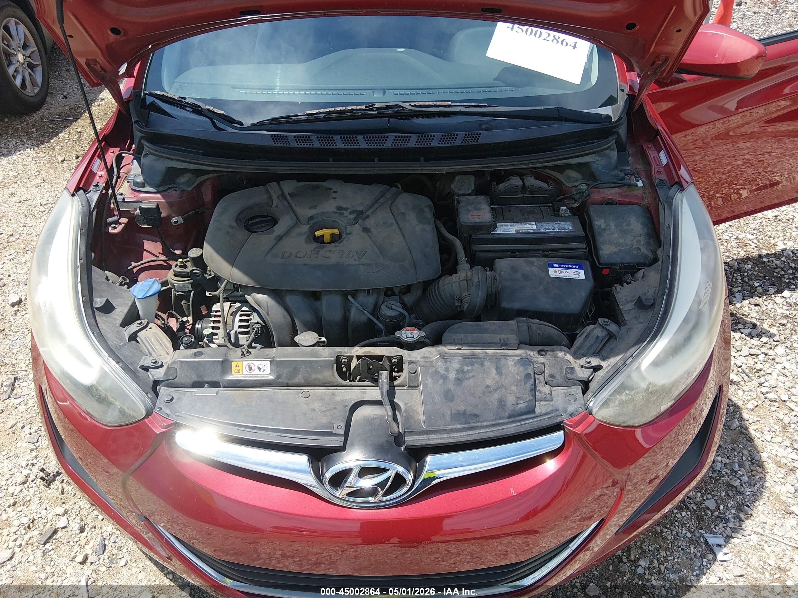 2016 Hyundai Elantra Se Красный vin: KMHDH4AE2GU643704