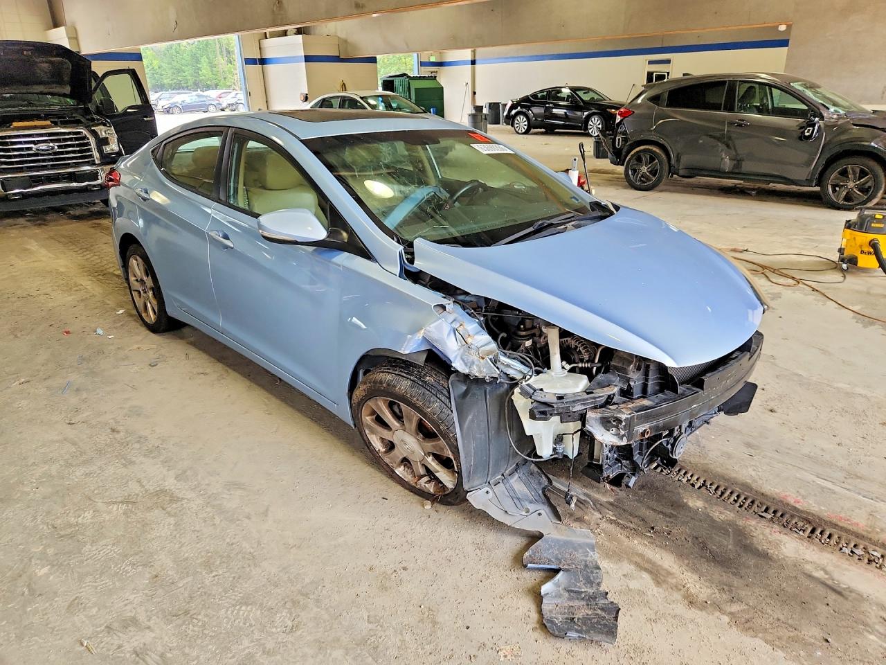 2011 Hyundai Elantra Limited Blue vin: KMHDH4AE3BU092451