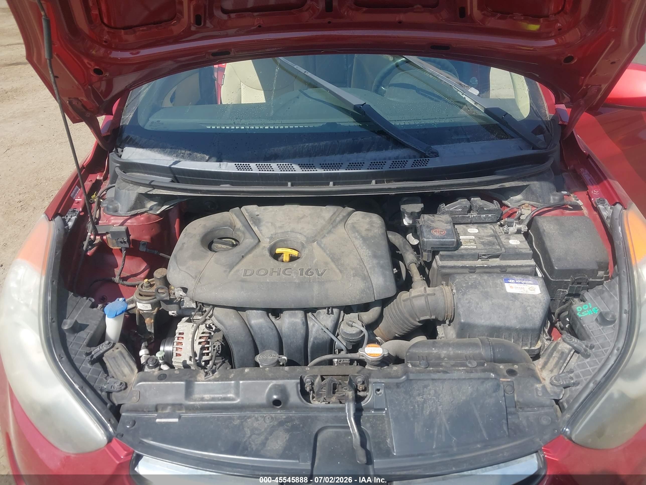 2011 Hyundai Elantra Gls (ulsan Plant) Burgundy vin: KMHDH4AE3BU093289
