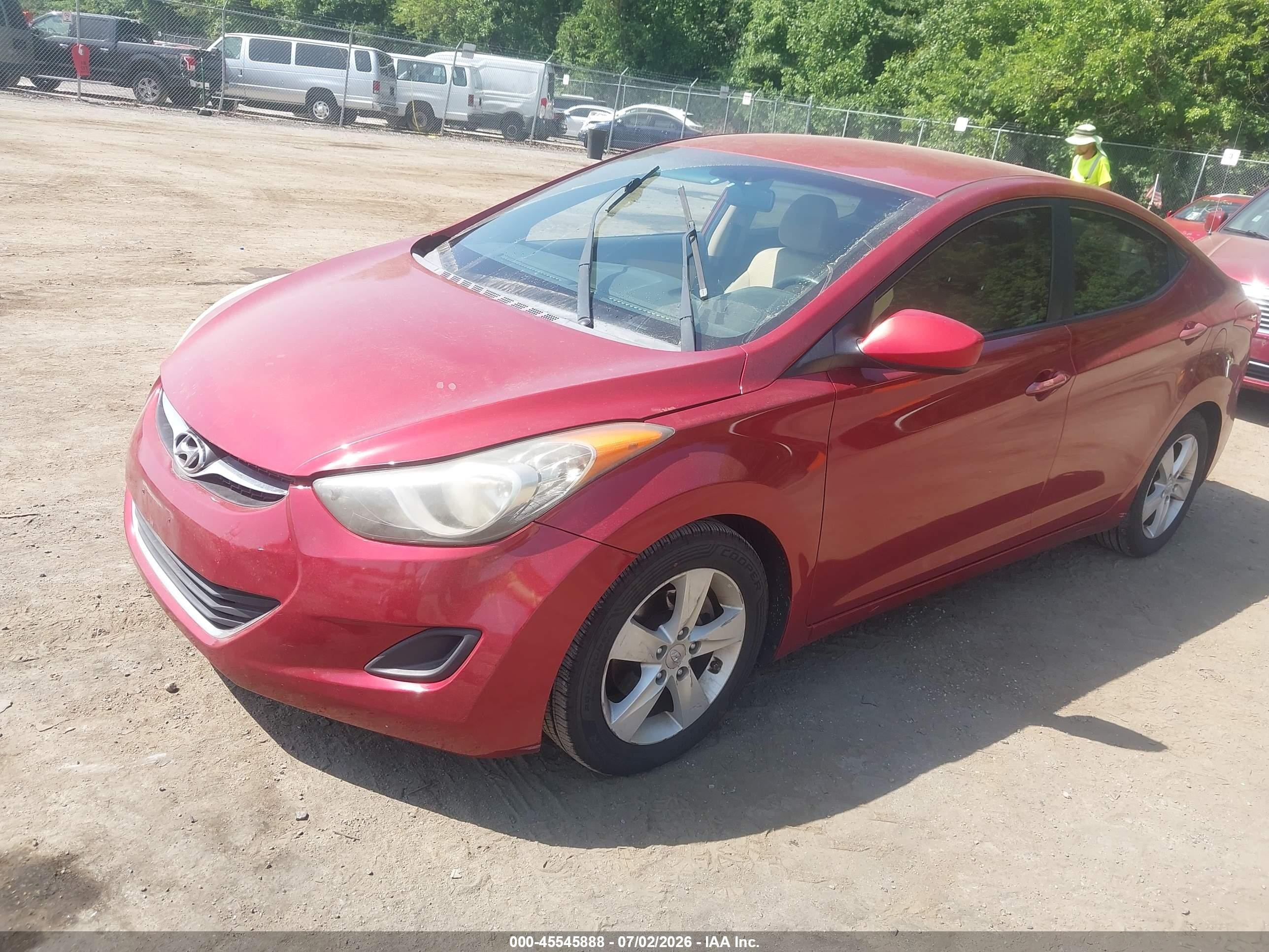 2011 Hyundai Elantra Gls (ulsan Plant) Burgundy vin: KMHDH4AE3BU093289