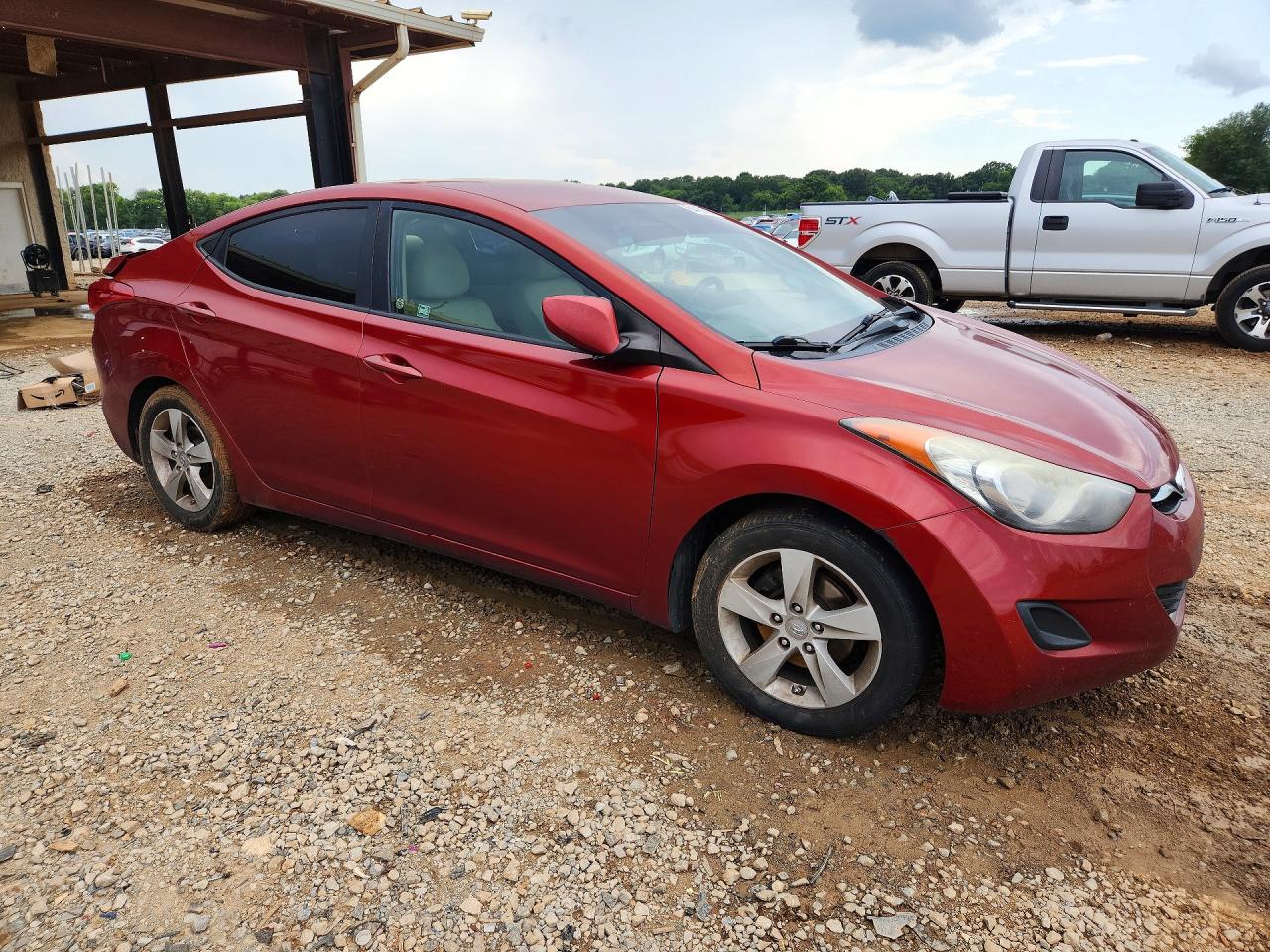 2011 Hyundai Elantra Gls Red vin: KMHDH4AE3BU111256