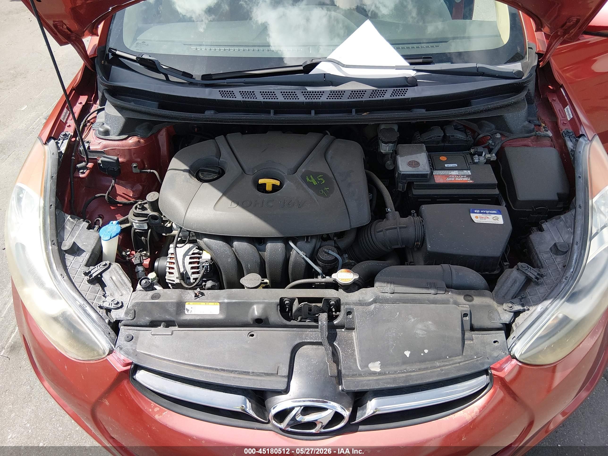 2011 Hyundai Elantra Limited (ulsan Plant) Red vin: KMHDH4AE3BU128123