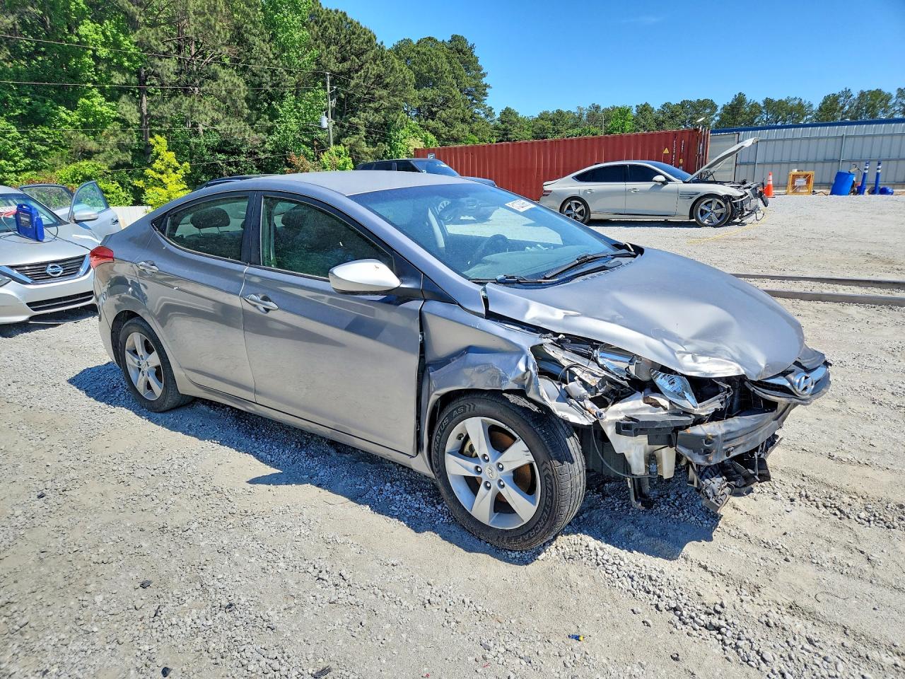 2011 Hyundai Elantra Gls Gray vin: KMHDH4AE3BU128557